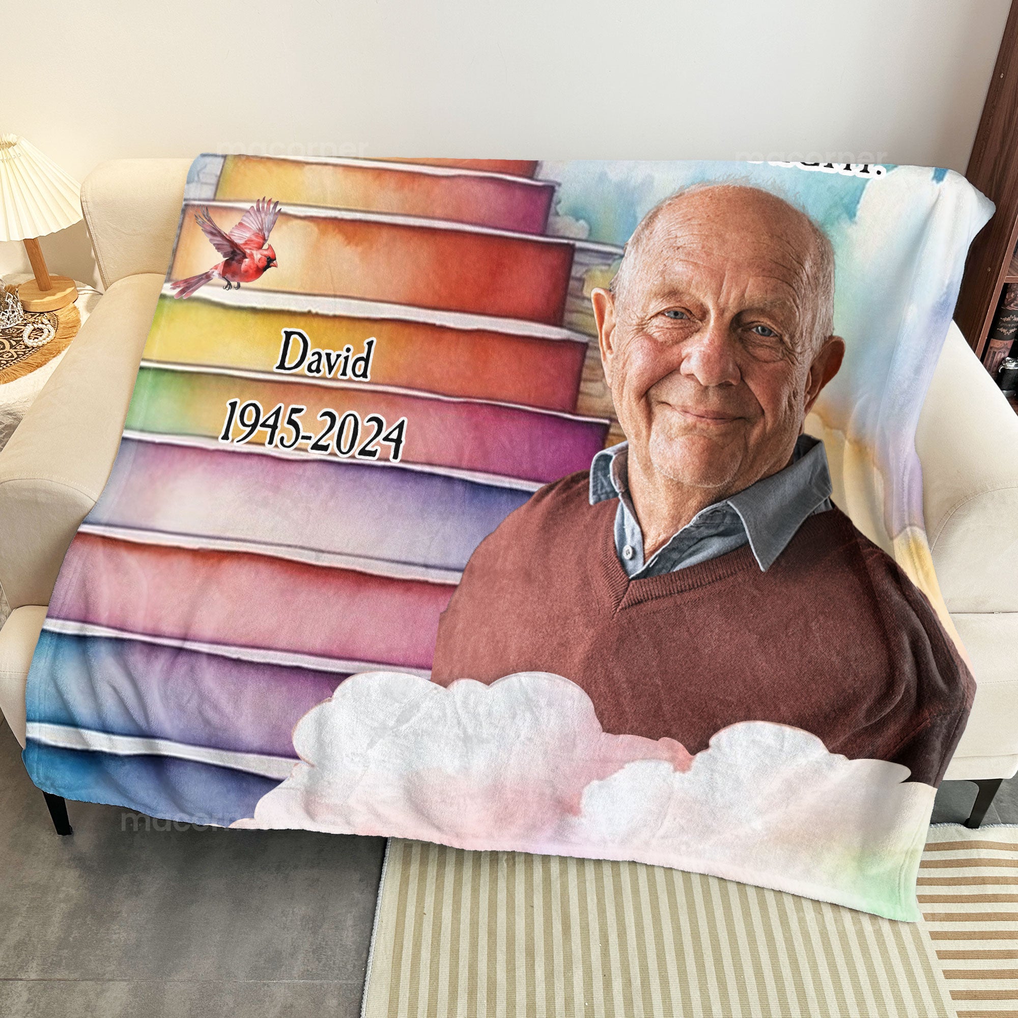 Memorial Blanket A Hug From Heaven - Personalized Photo Blanket