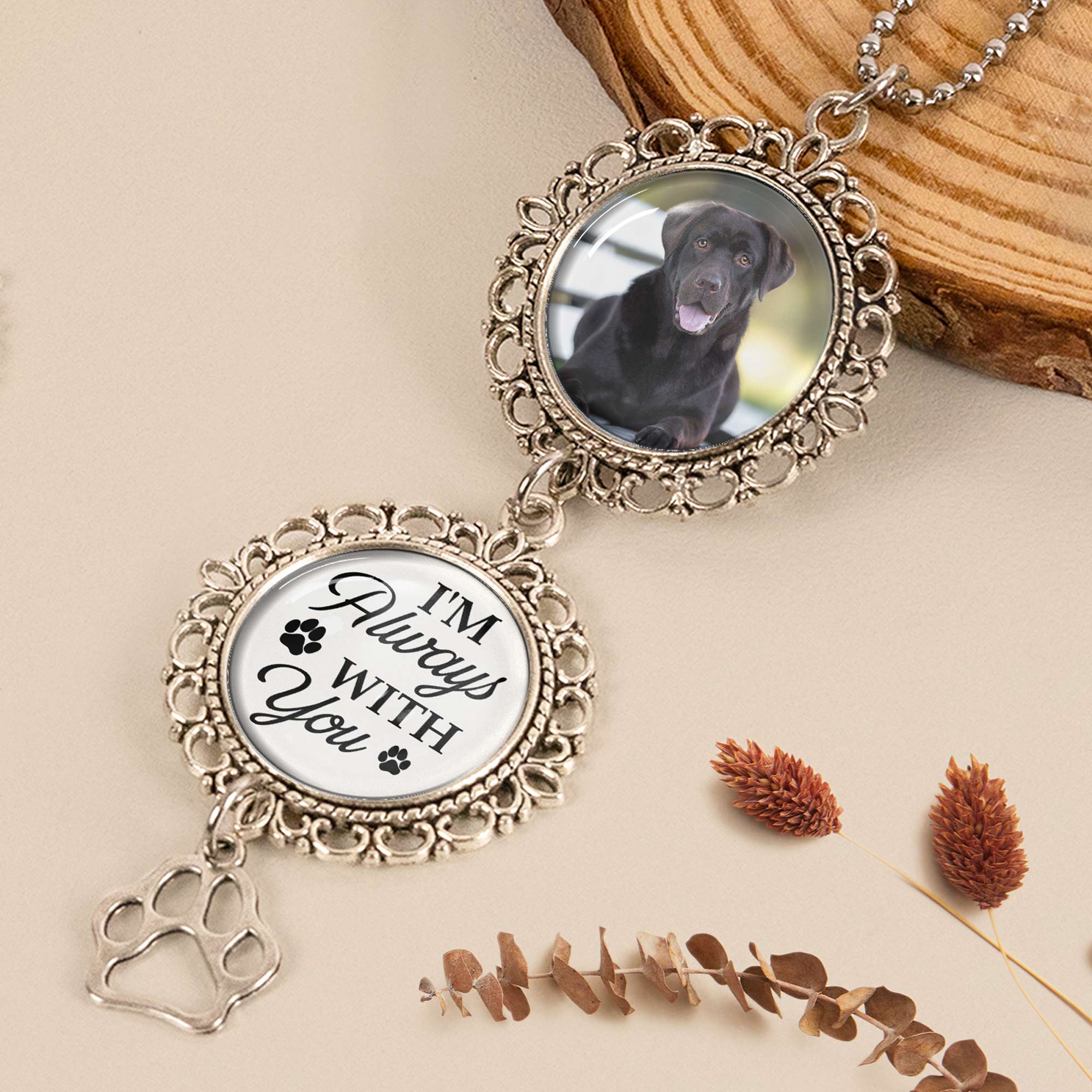 Memorial Car Charm I'm Always With You - Personalized Photo Car Ornament