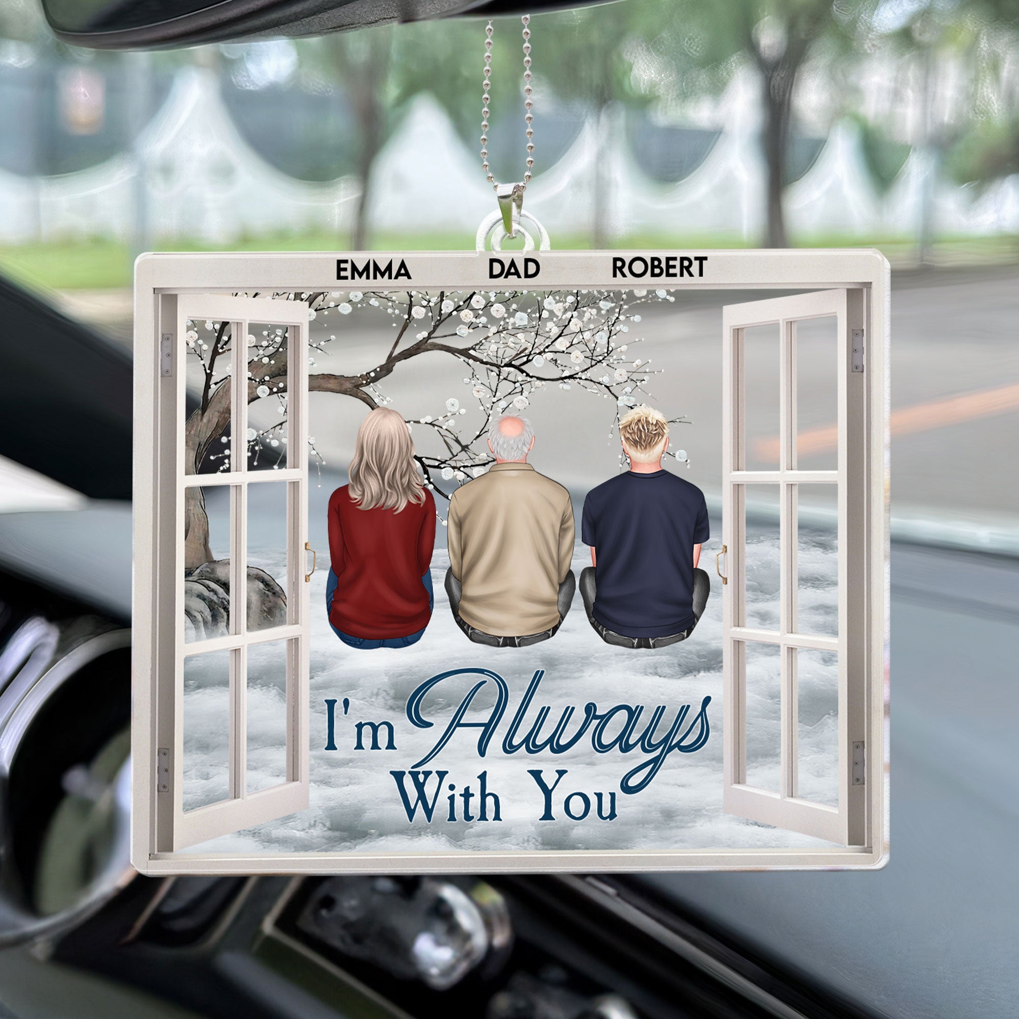 Memorial Ornament I'm Always With You - Personalized Rear View Mirror Accessory