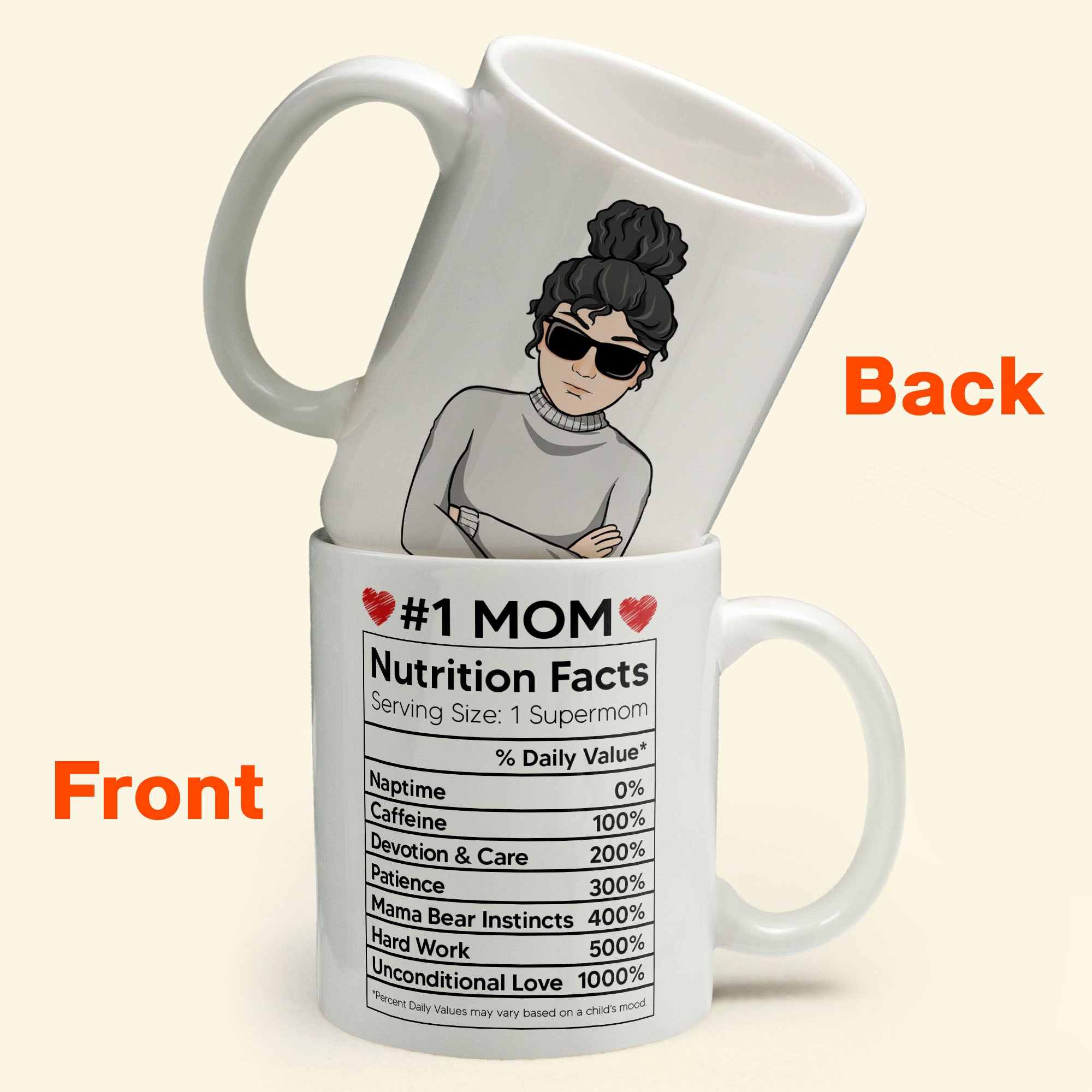 Mom Nutrition Facts - Personalized Mug - Mother's Day, Loving Gift For Mom