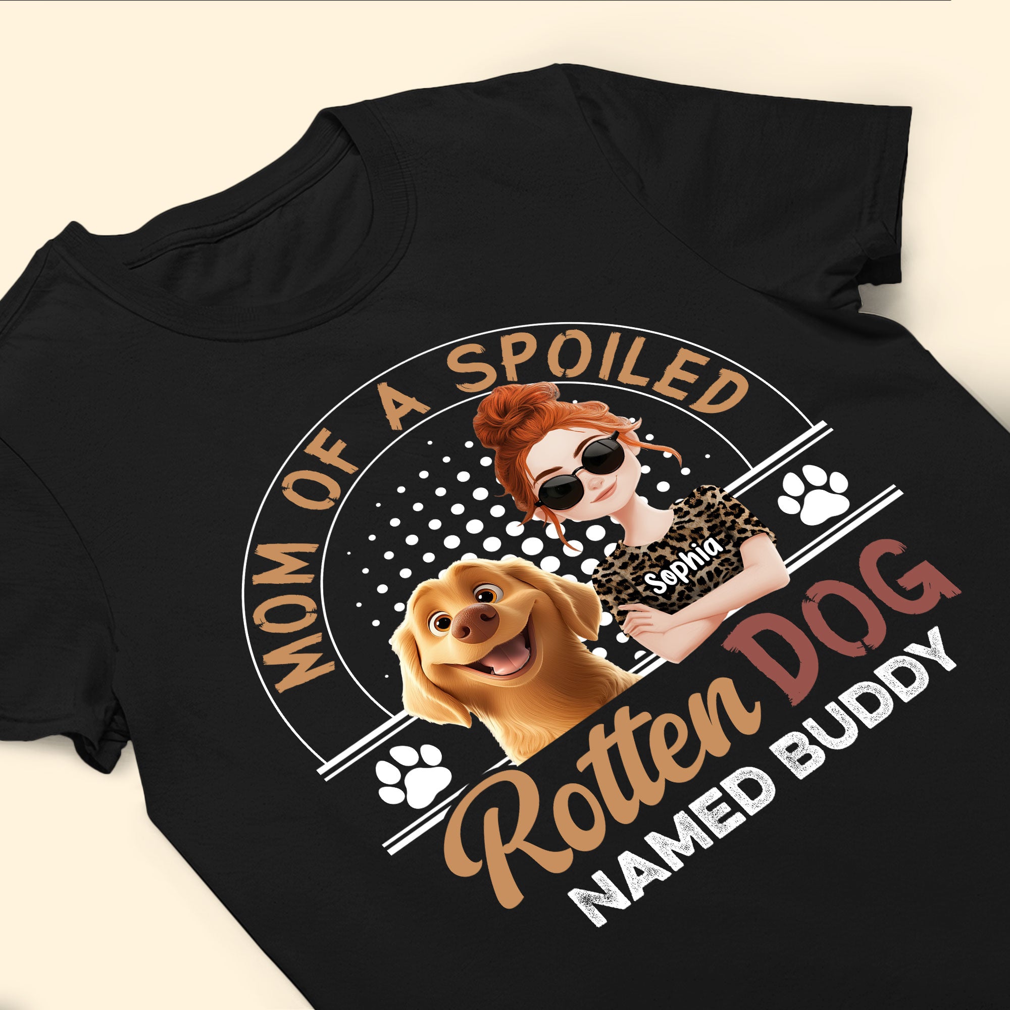 Mom Of A Spoiled Rotten Dog - Personalized Shirt