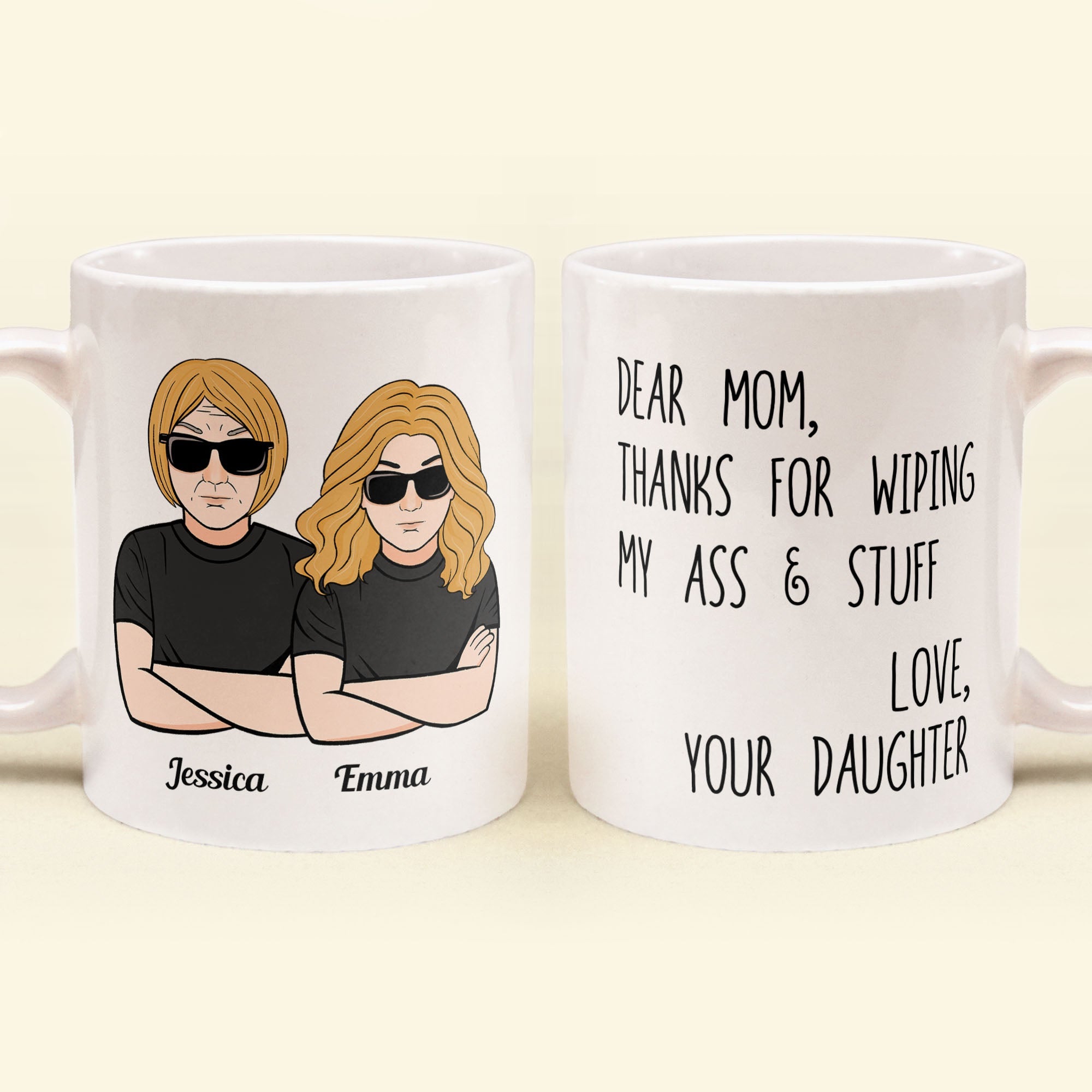 Mom Thanks For Wipping My Stuff - Personalized Mug - Mother's Day Gift For Mom, Mother, Mama - From Son, Daughter, Children