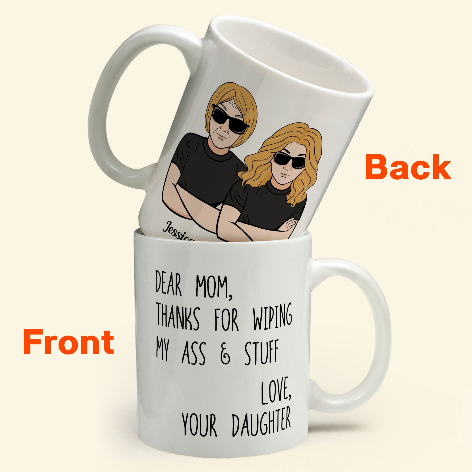 Mom Thanks For Wipping My Stuff - Personalized Mug - Mother's Day Gift For Mom, Mother, Mama - From Son, Daughter, Children