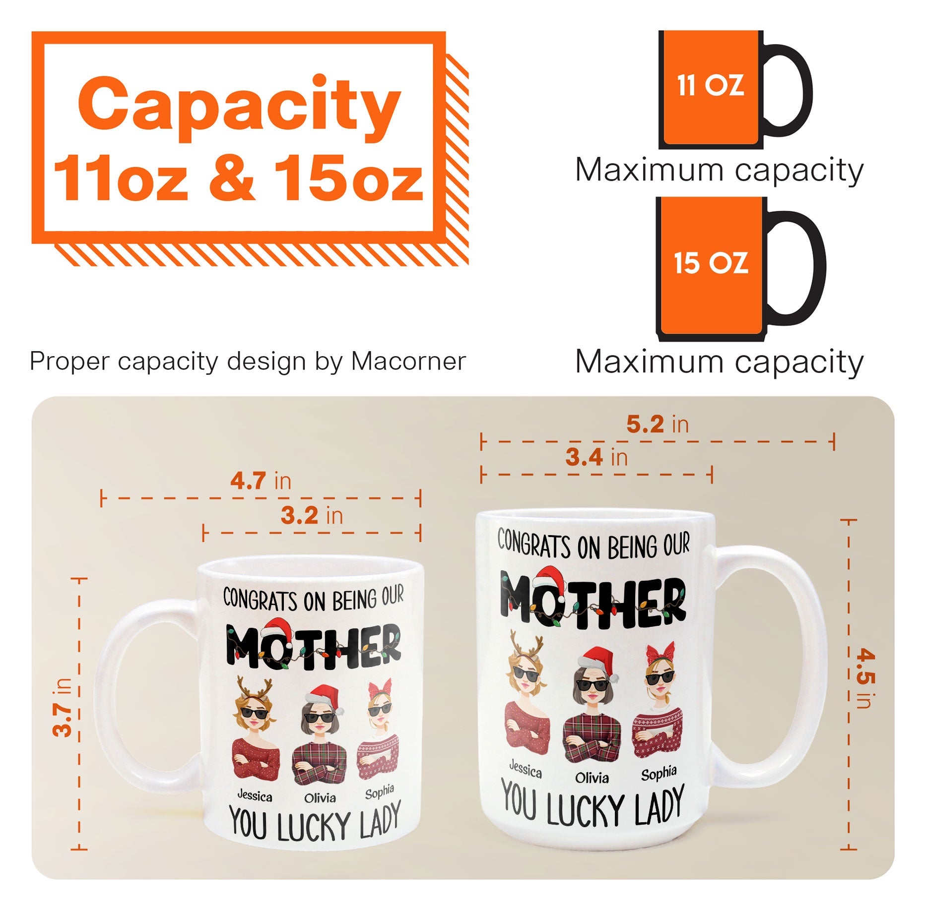 Mom, You Lucky Lady - Personalized Mug