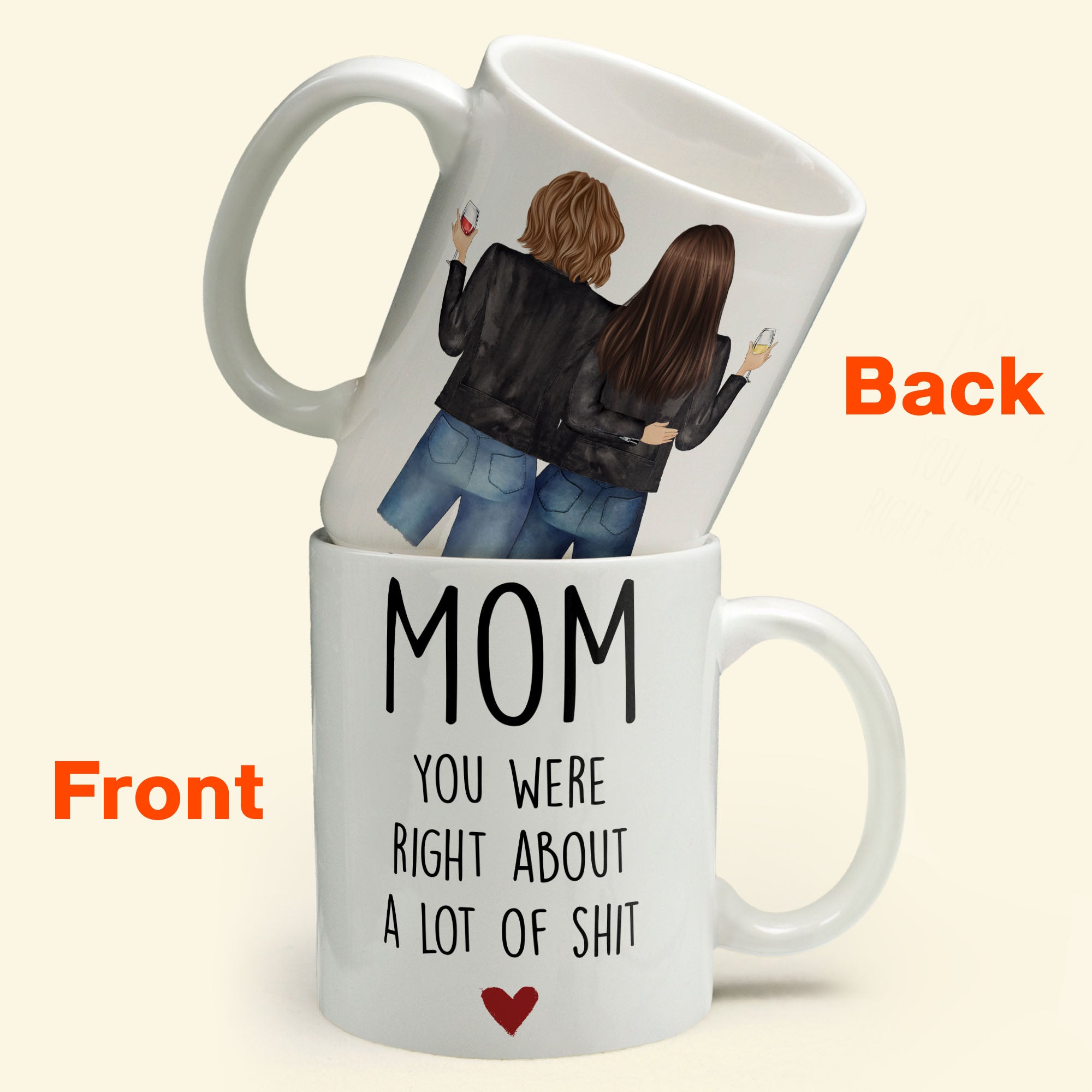 Mom, You Were Right About A Lot Of Shit - Personalized Mug - Birthday, Funny Gift For Mom