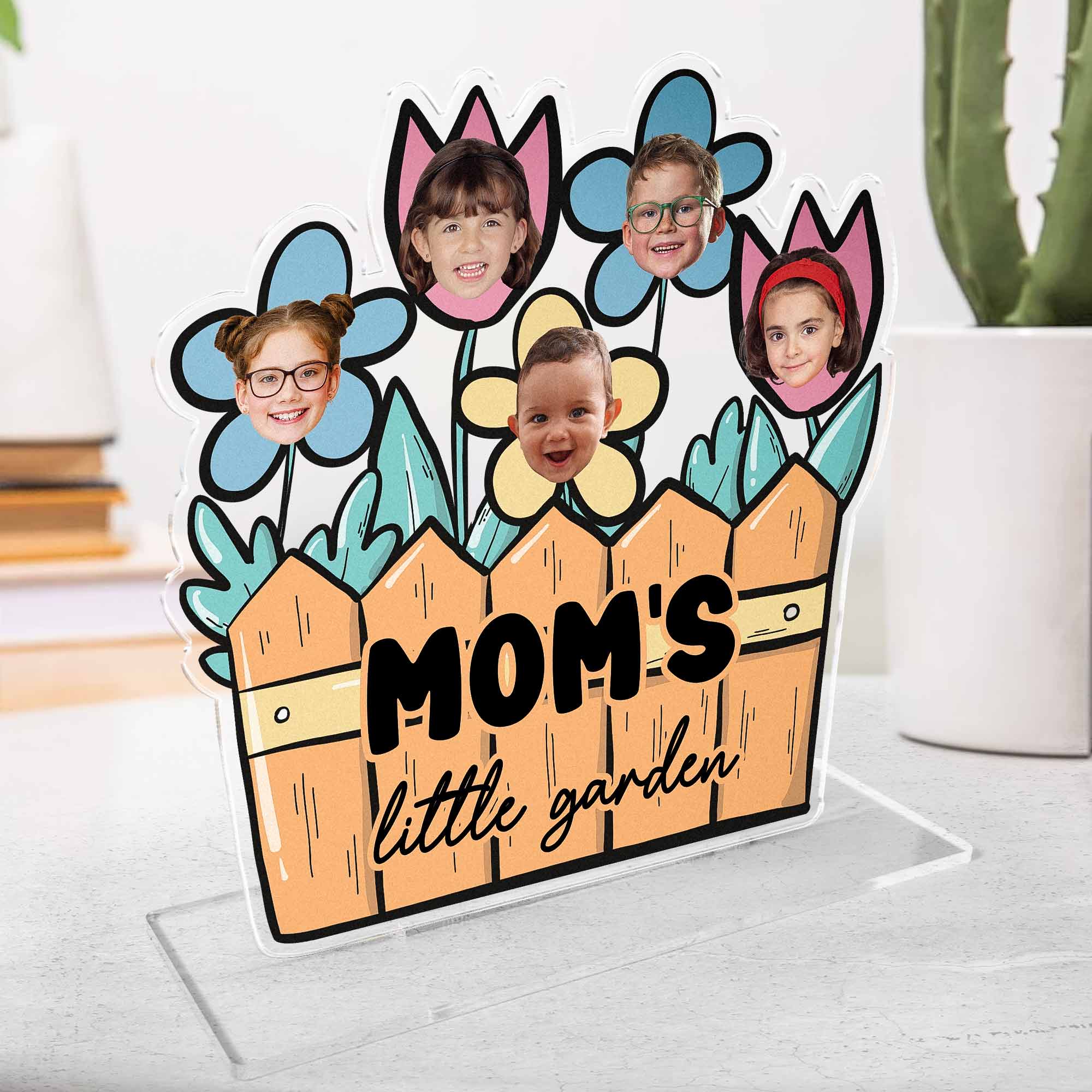 Mom's Little Garden - Personalized Acrylic Photo Plaque