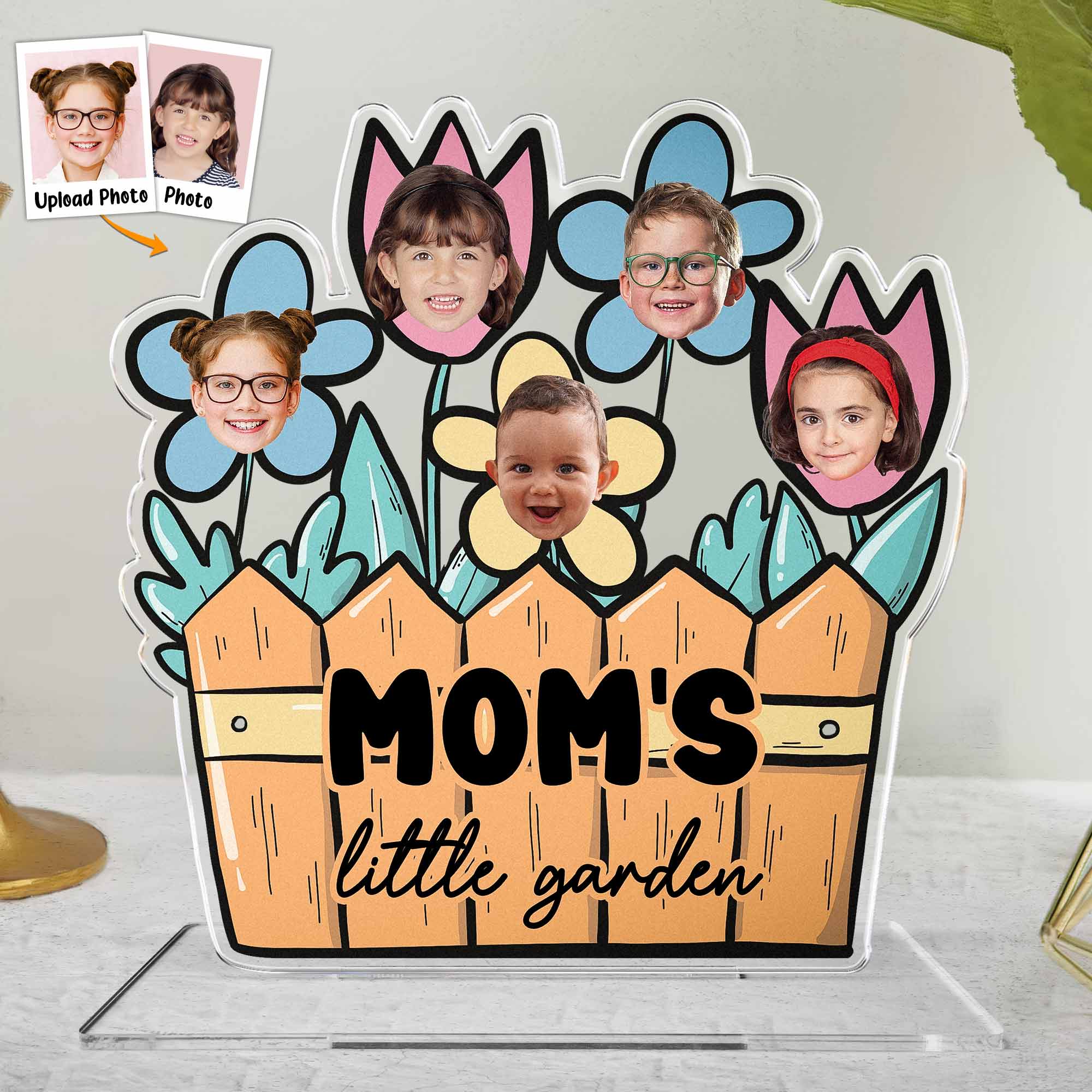 Mom's Little Garden - Personalized Acrylic Photo Plaque