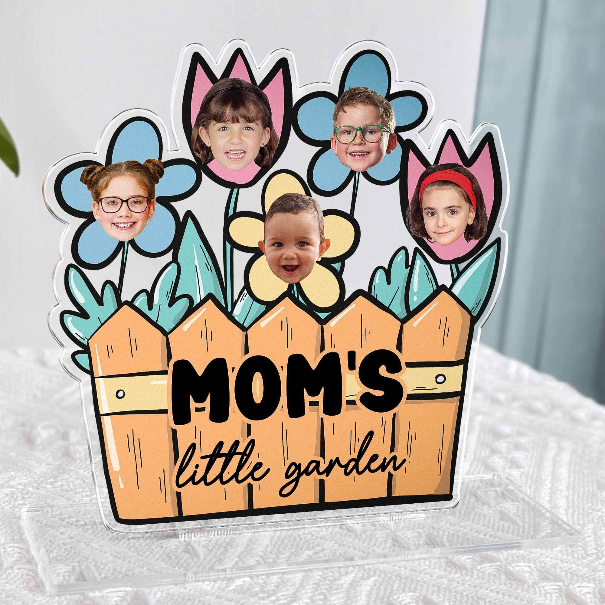 Mom's Little Garden - Personalized Acrylic Photo Plaque