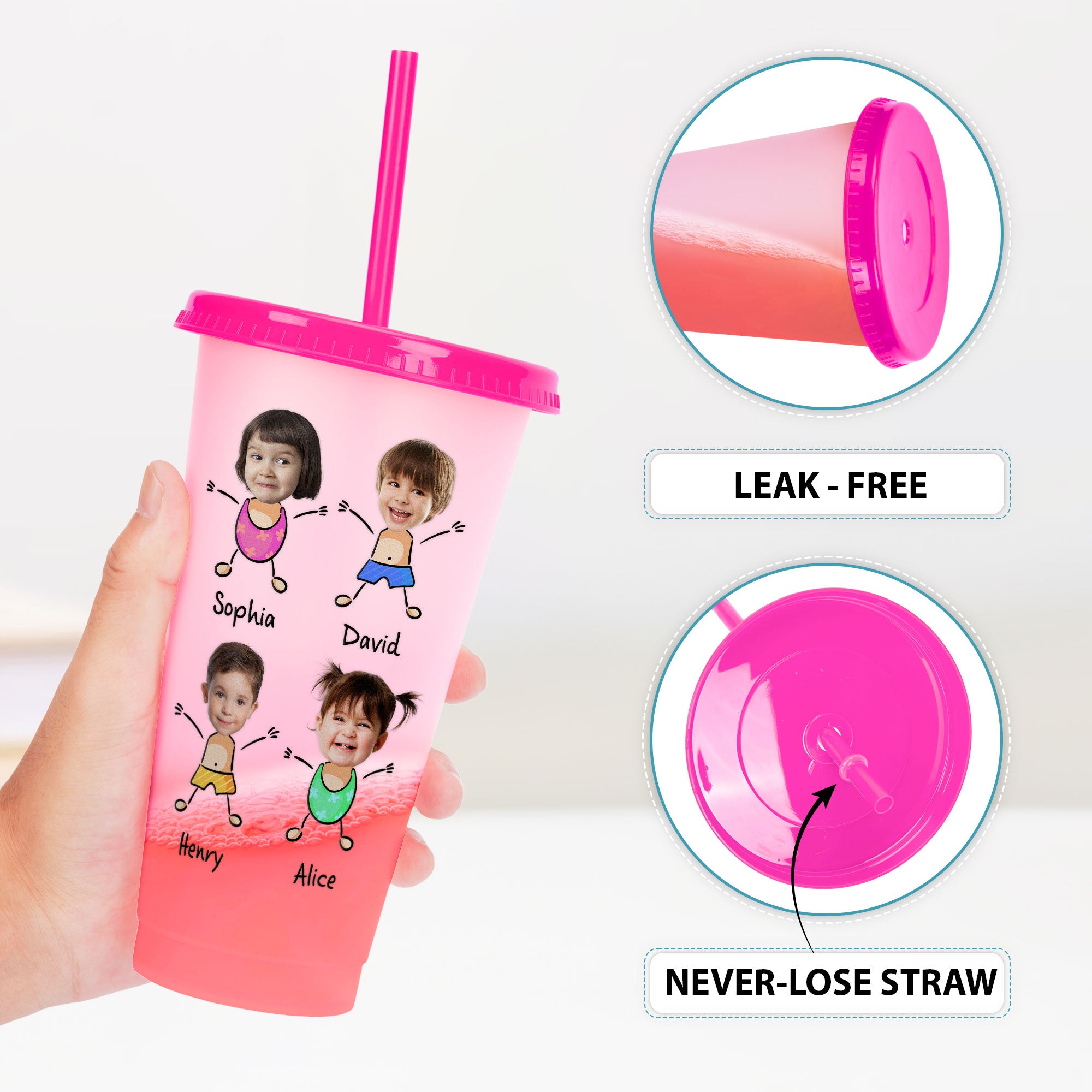 Mom's Sippy Cup - Personalized Photo Color Changing Cup