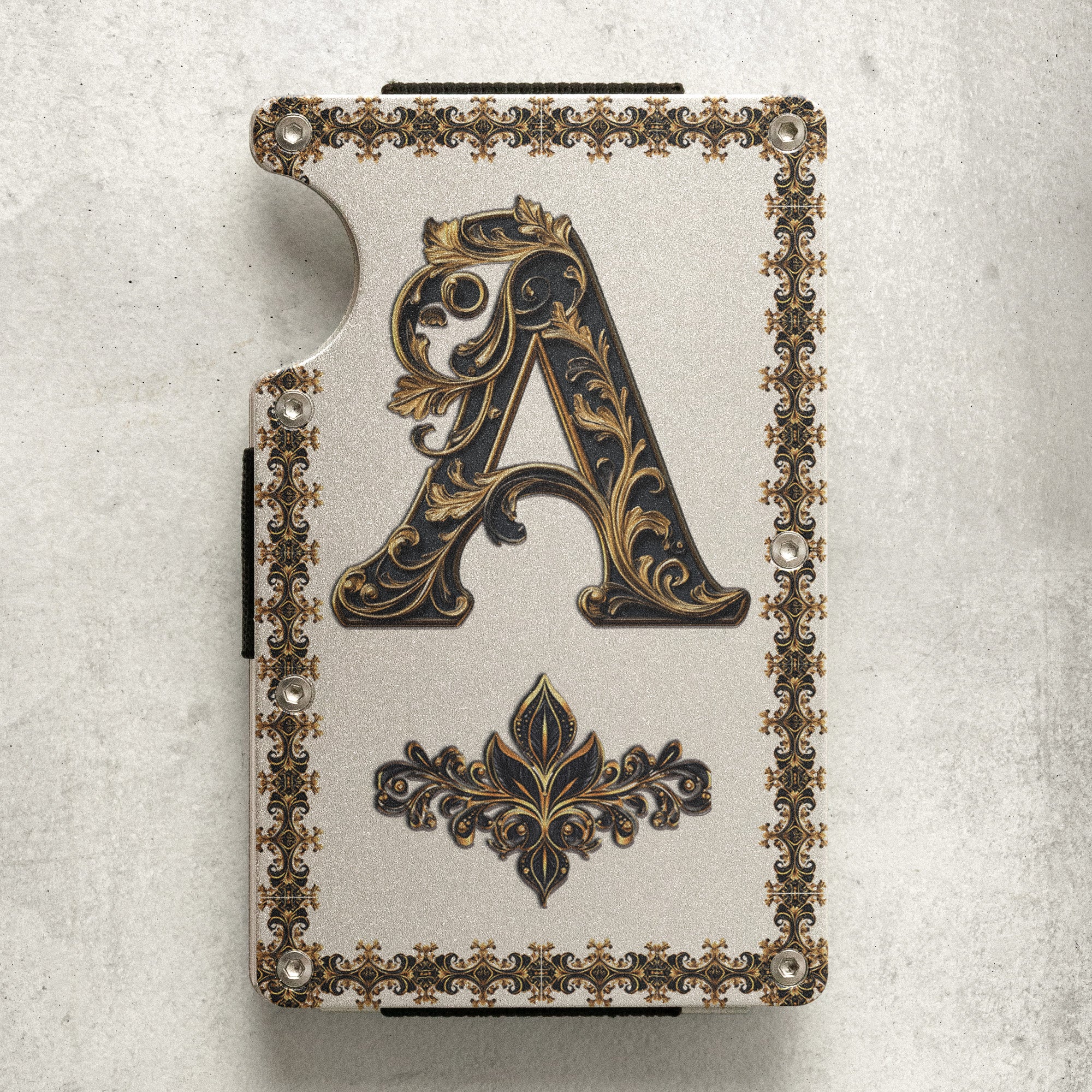 Monogram Initial - Personalized Metal Card Holder