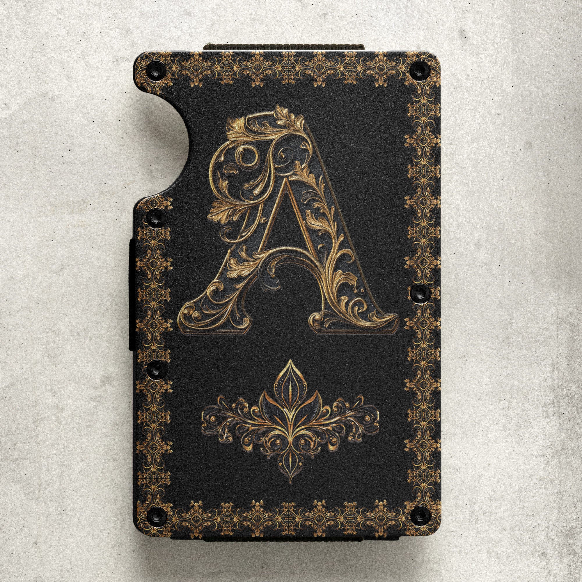 Monogram Initial - Personalized Metal Card Holder