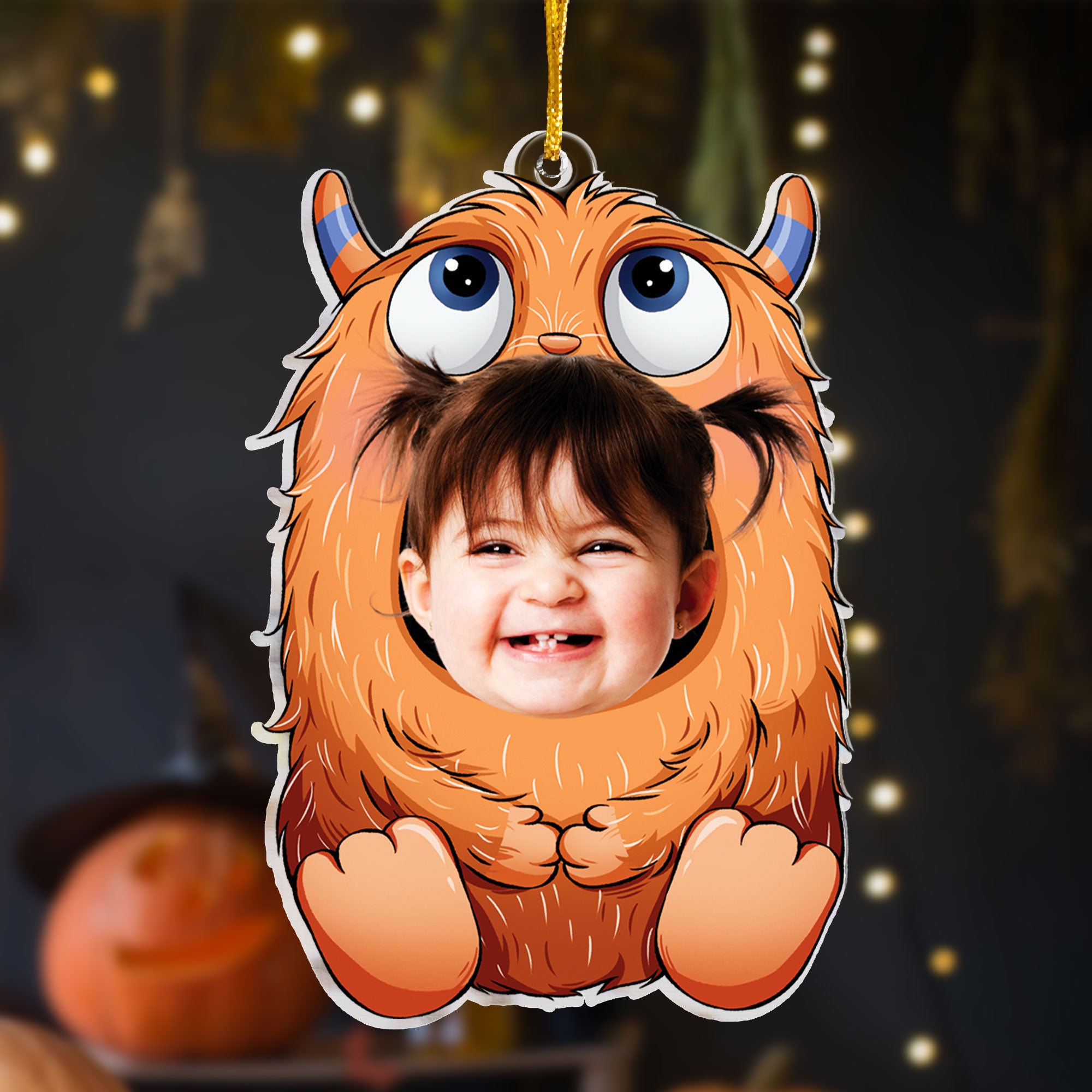 Monster Costumes Kid Halloween - Personalized Photo Acrylic Ornament