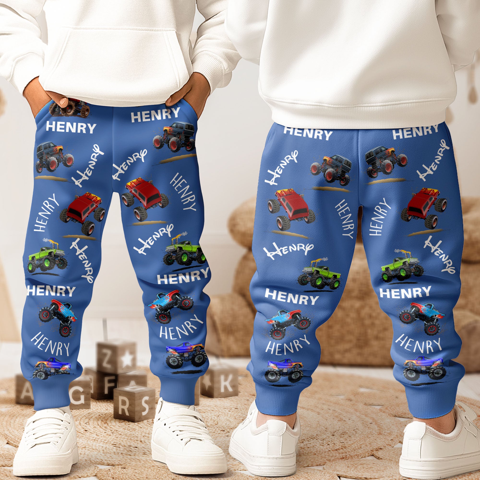 Monster Trucks - Personalized Sweatpants