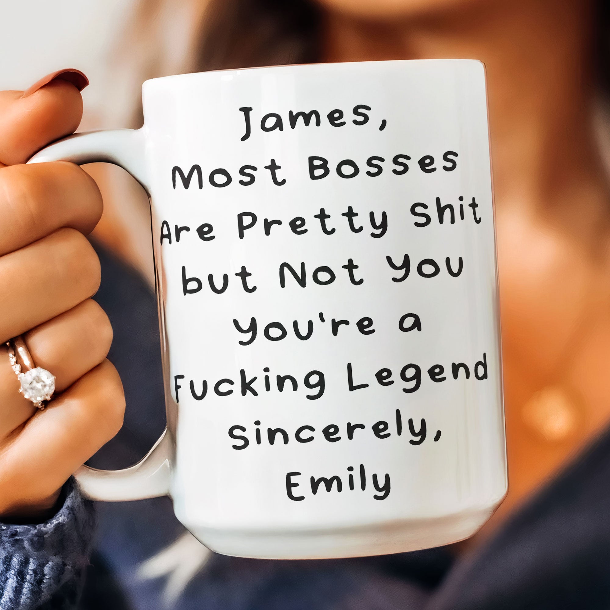 Most Bosses Are Pretty Sh*T But Not You You're A Fucking Legend - Personalized Mug