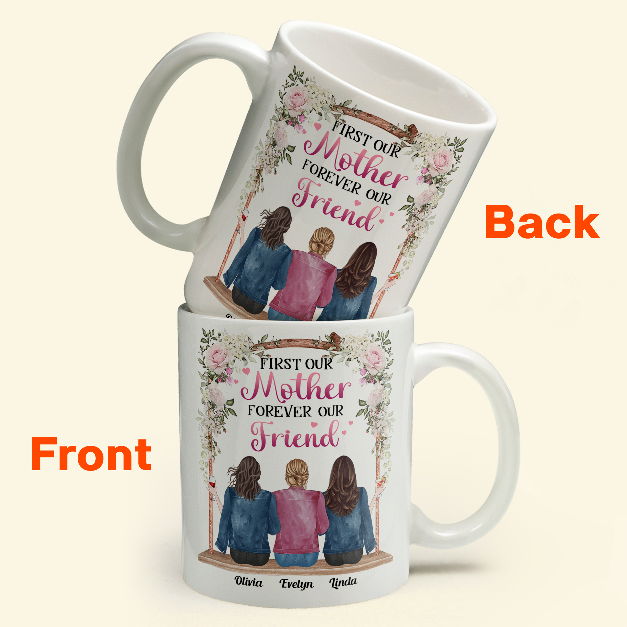 Mother And Daughters Forever - Personalized Mug