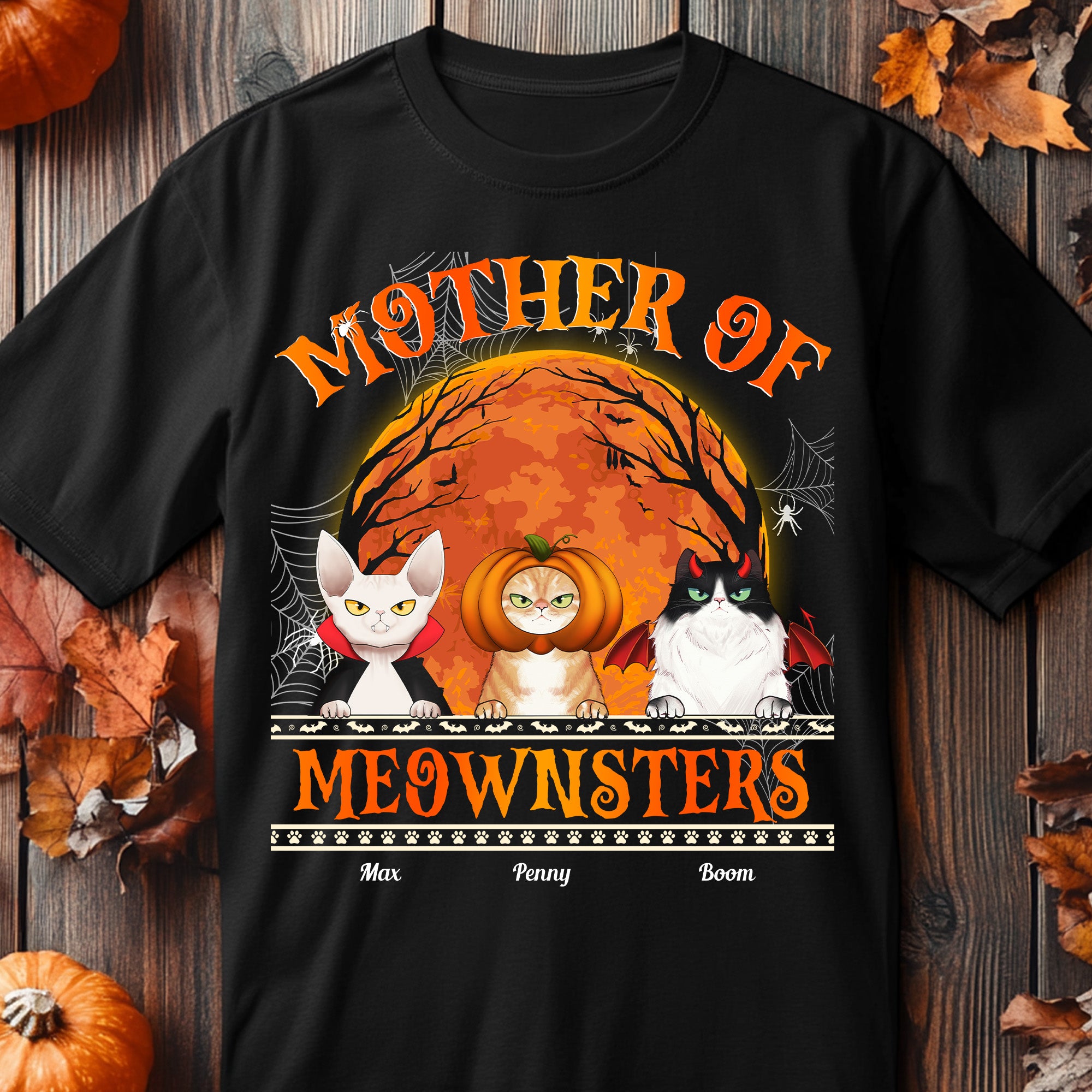 Mother Of Meownsters Halloween - Personalized Shirt