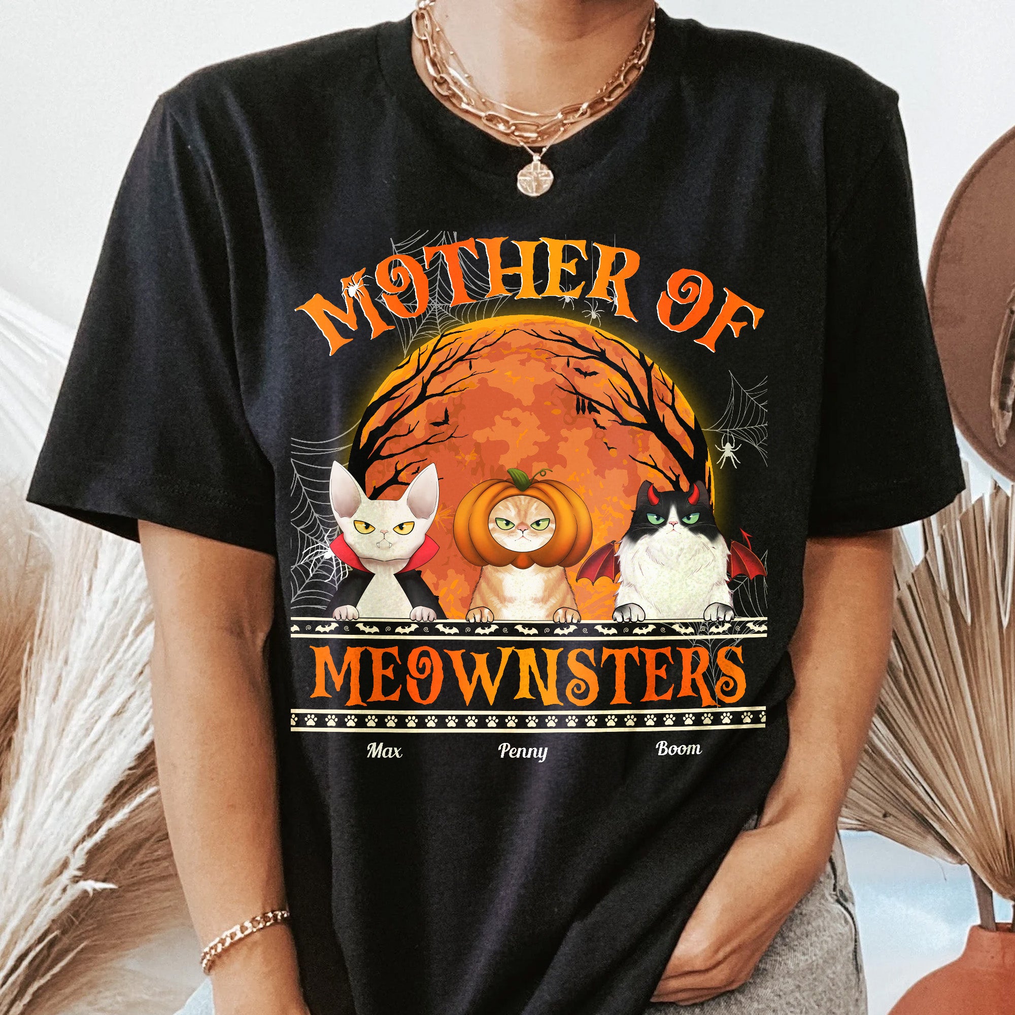 Mother Of Meownsters Halloween - Personalized Shirt