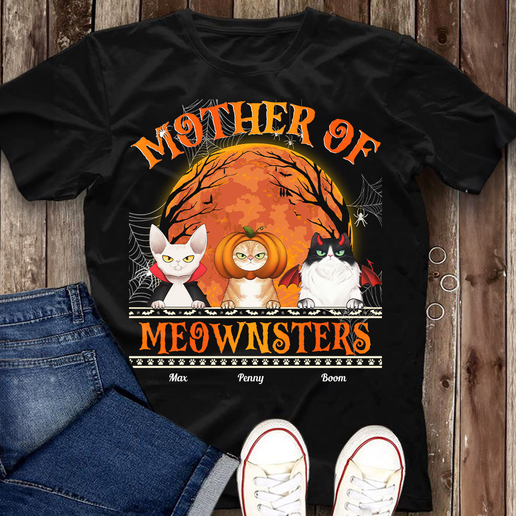 Mother Of Meownsters Halloween - Personalized Shirt