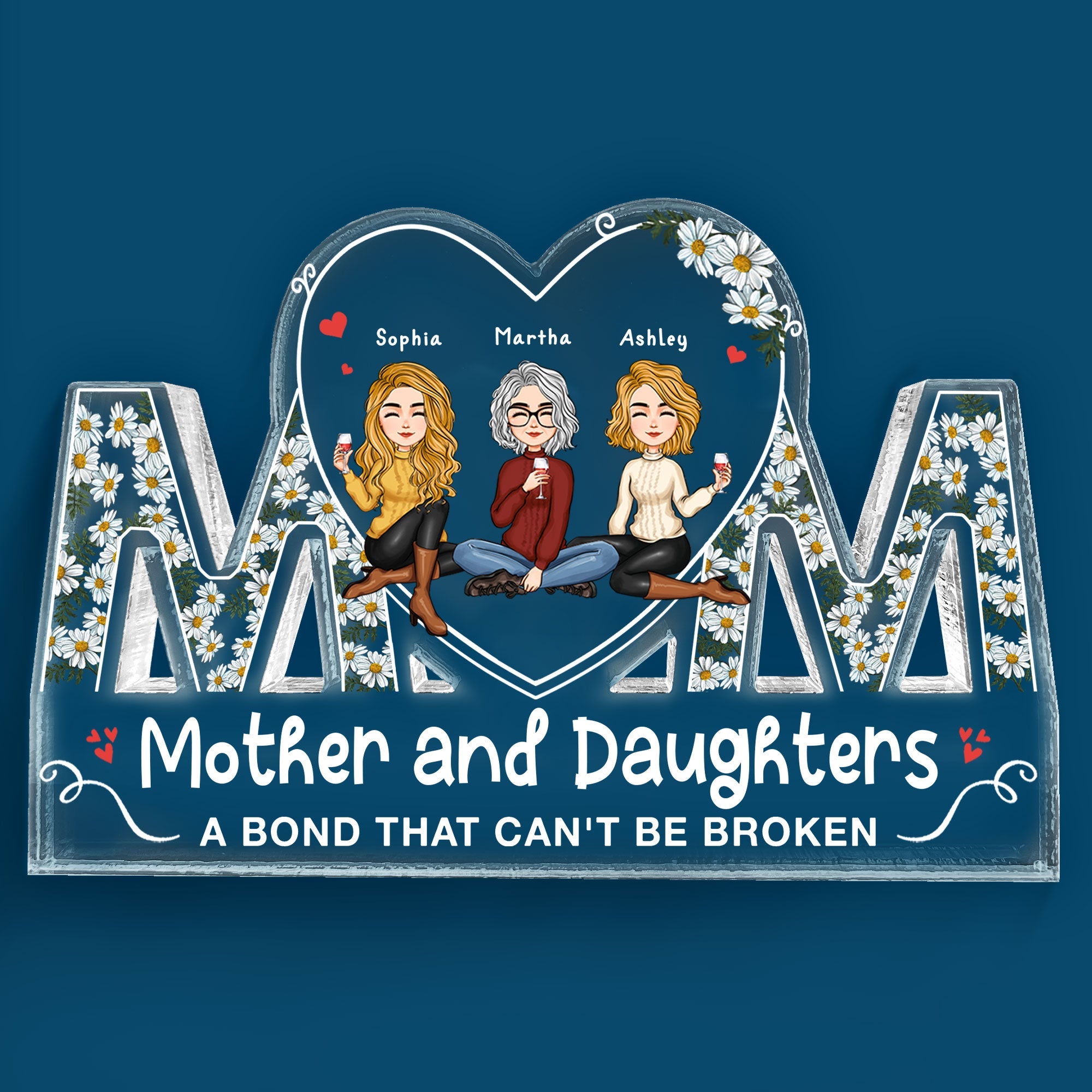 Mother & Children A Bond That Can't Be Broken - Personalized Mom Shaped Acrylic Plaque