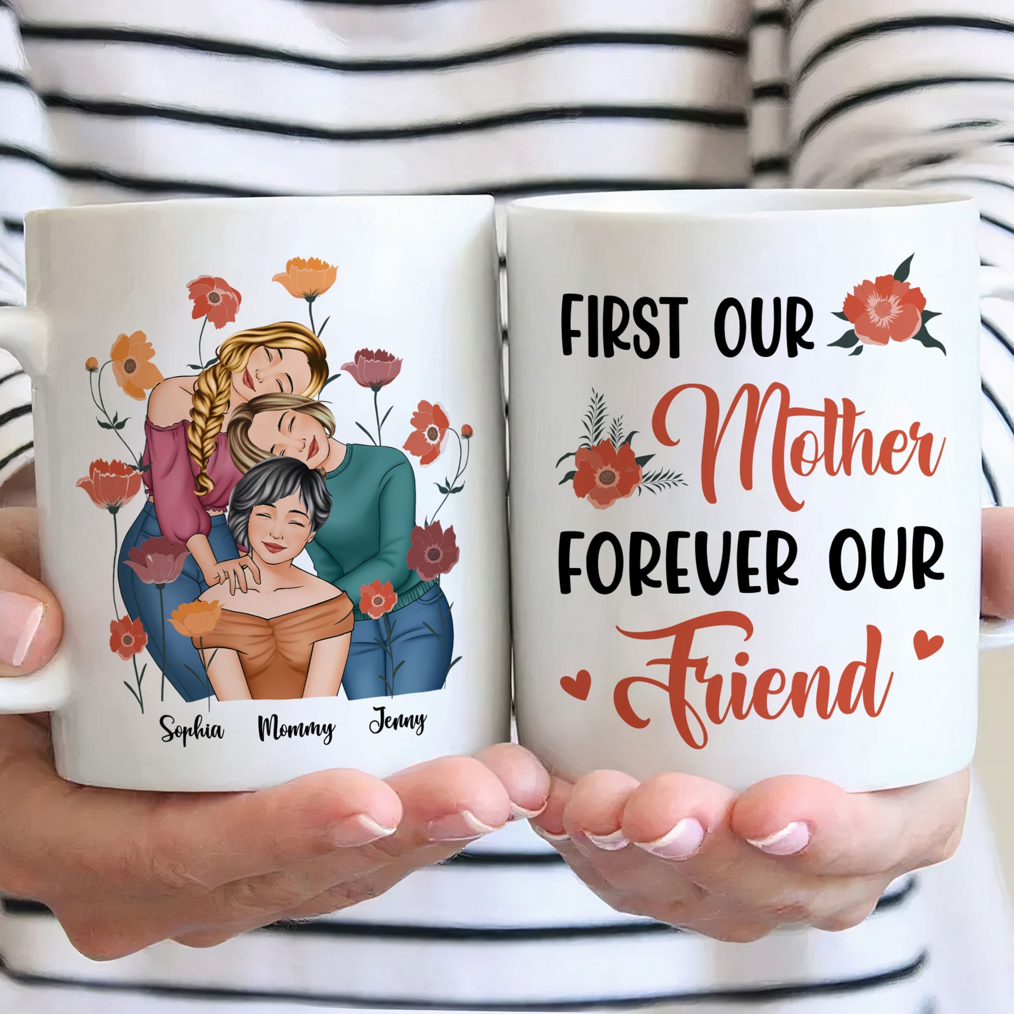 Mother & Daughters A Bond That Can't Be Broken - Personalized Mug