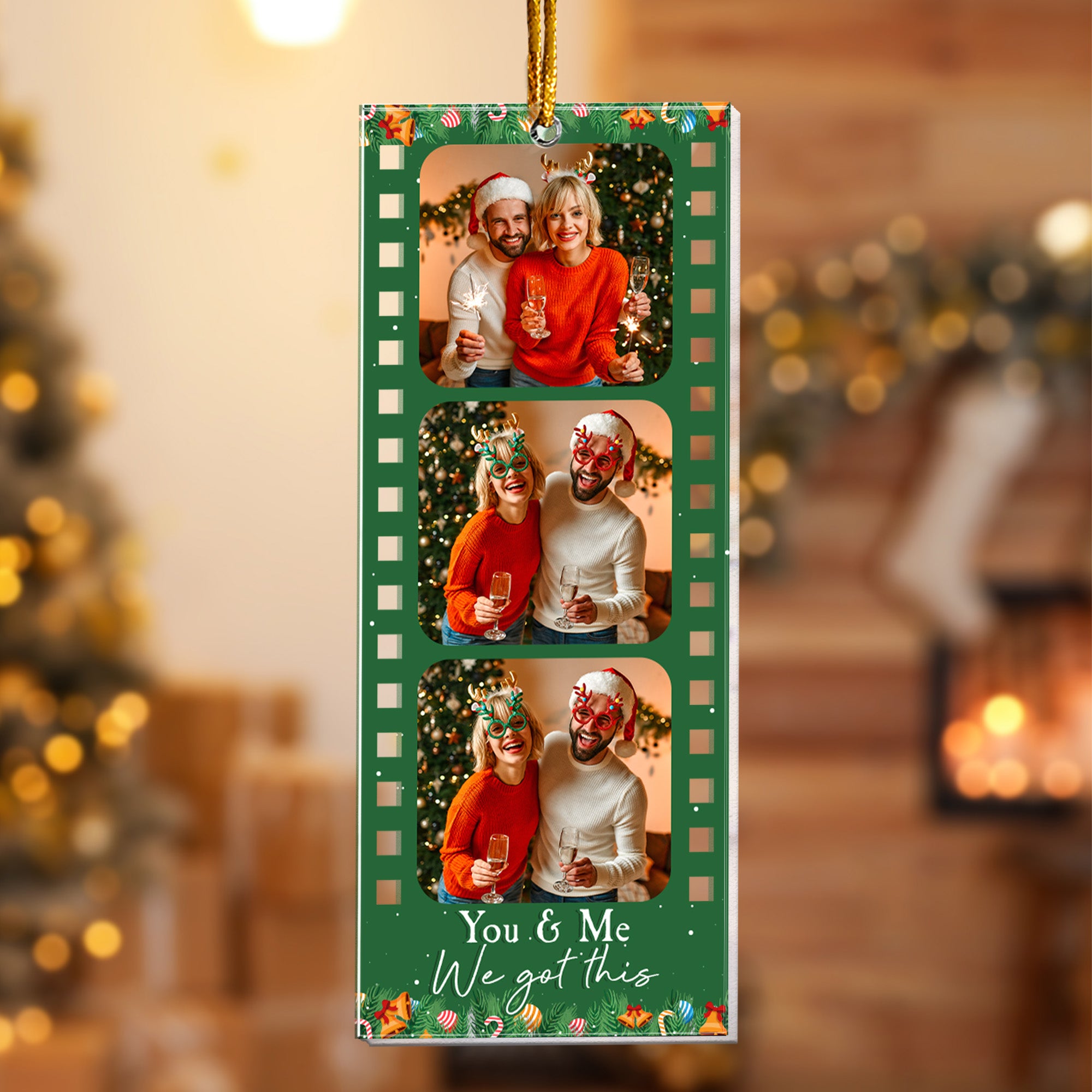 Movie Filmstrip Photo Booth - Personalized Acrylic Photo Ornament