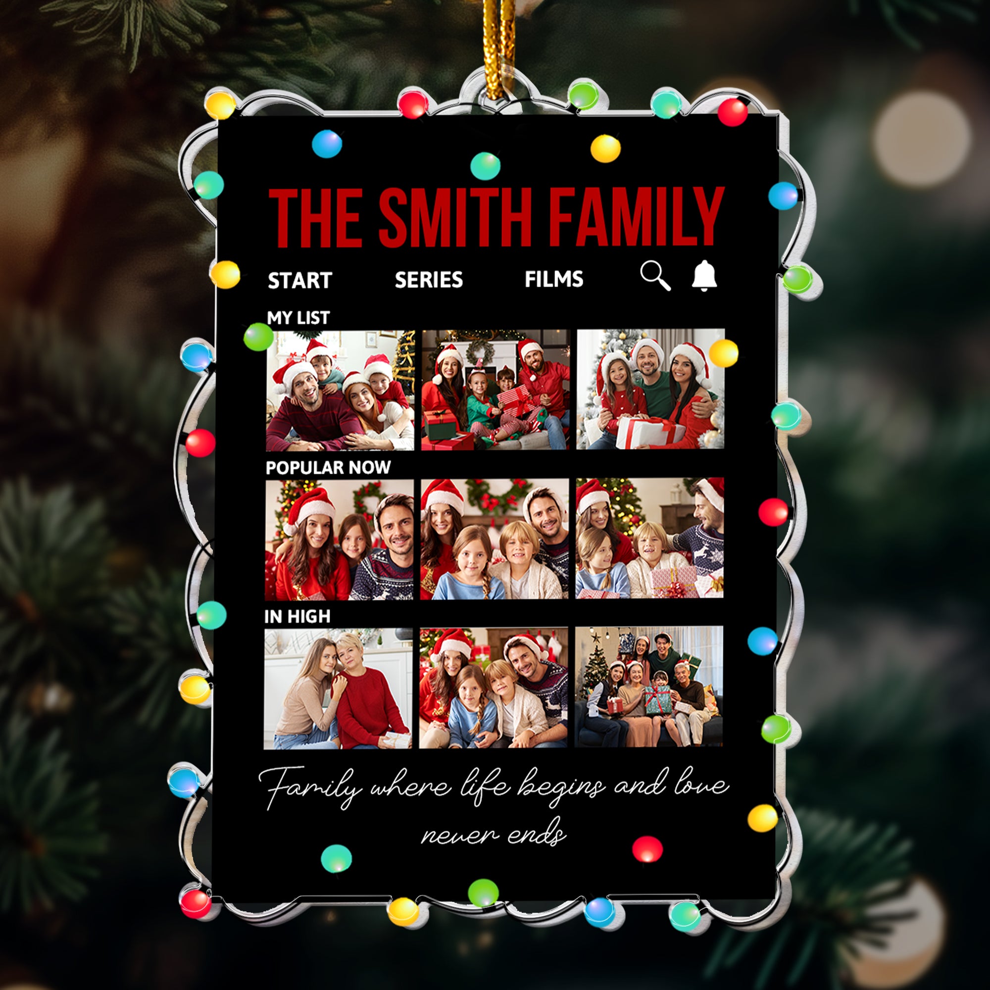 Movie Theme Family Where Life Begins - Personalized Acrylic Photo Ornament