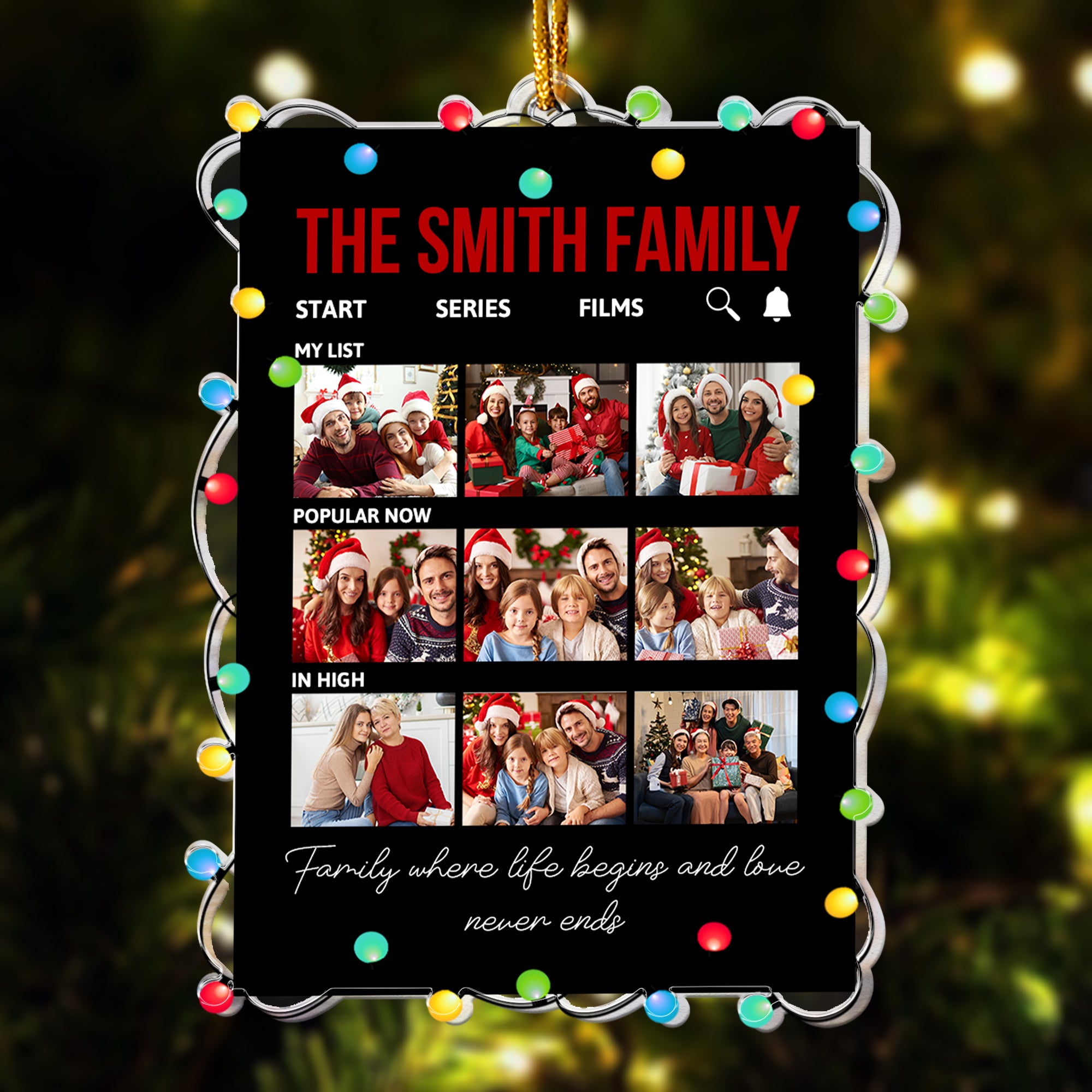 Movie Theme Family Where Life Begins - Personalized Acrylic Photo Ornament