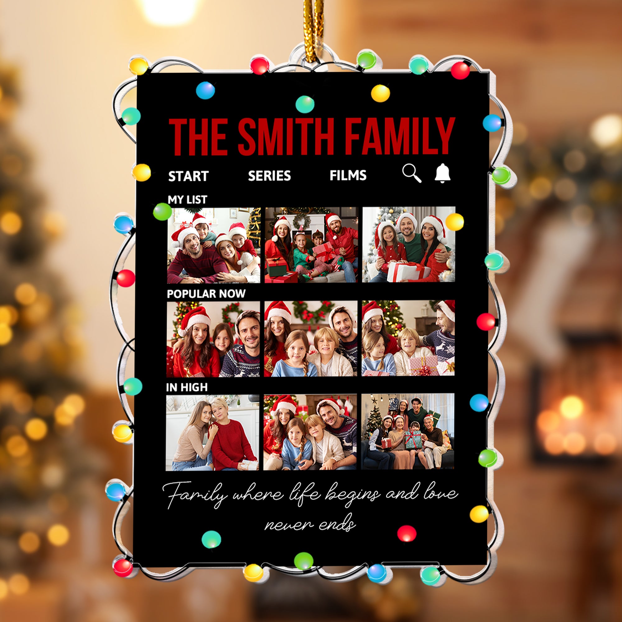 Movie Theme Family Where Life Begins - Personalized Acrylic Photo Ornament