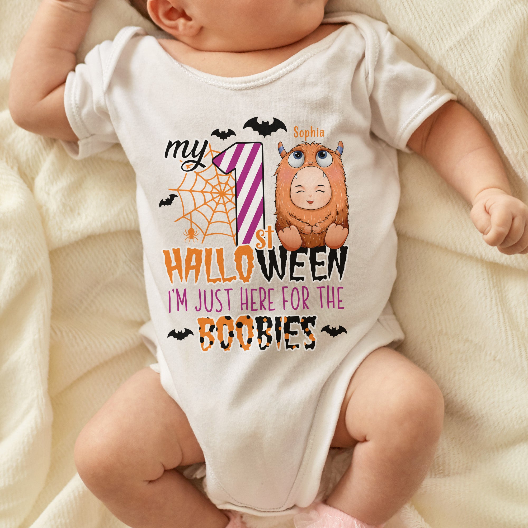 My 1st Halloween - Personalized Photo Baby Onesie