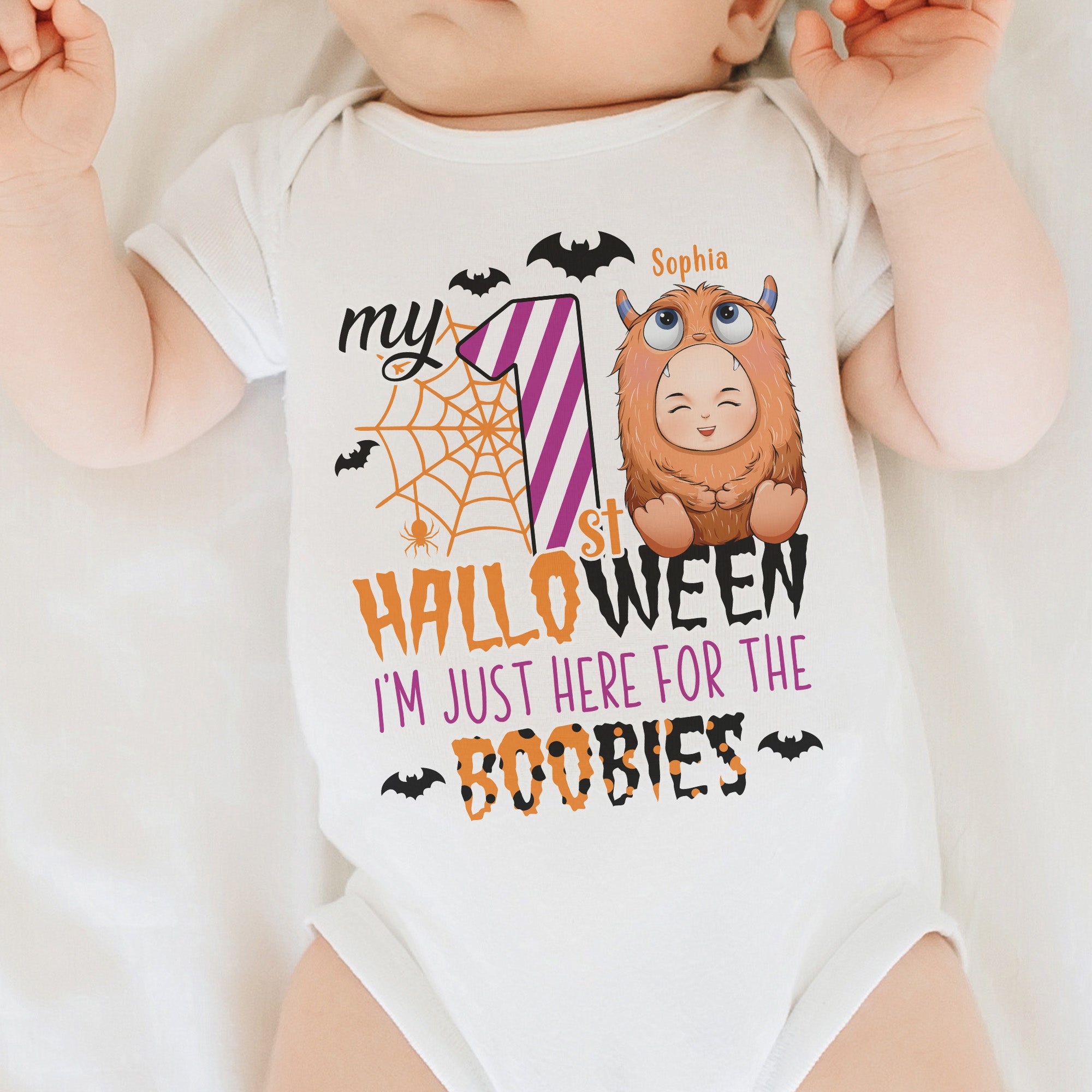 My 1st Halloween - Personalized Photo Baby Onesie