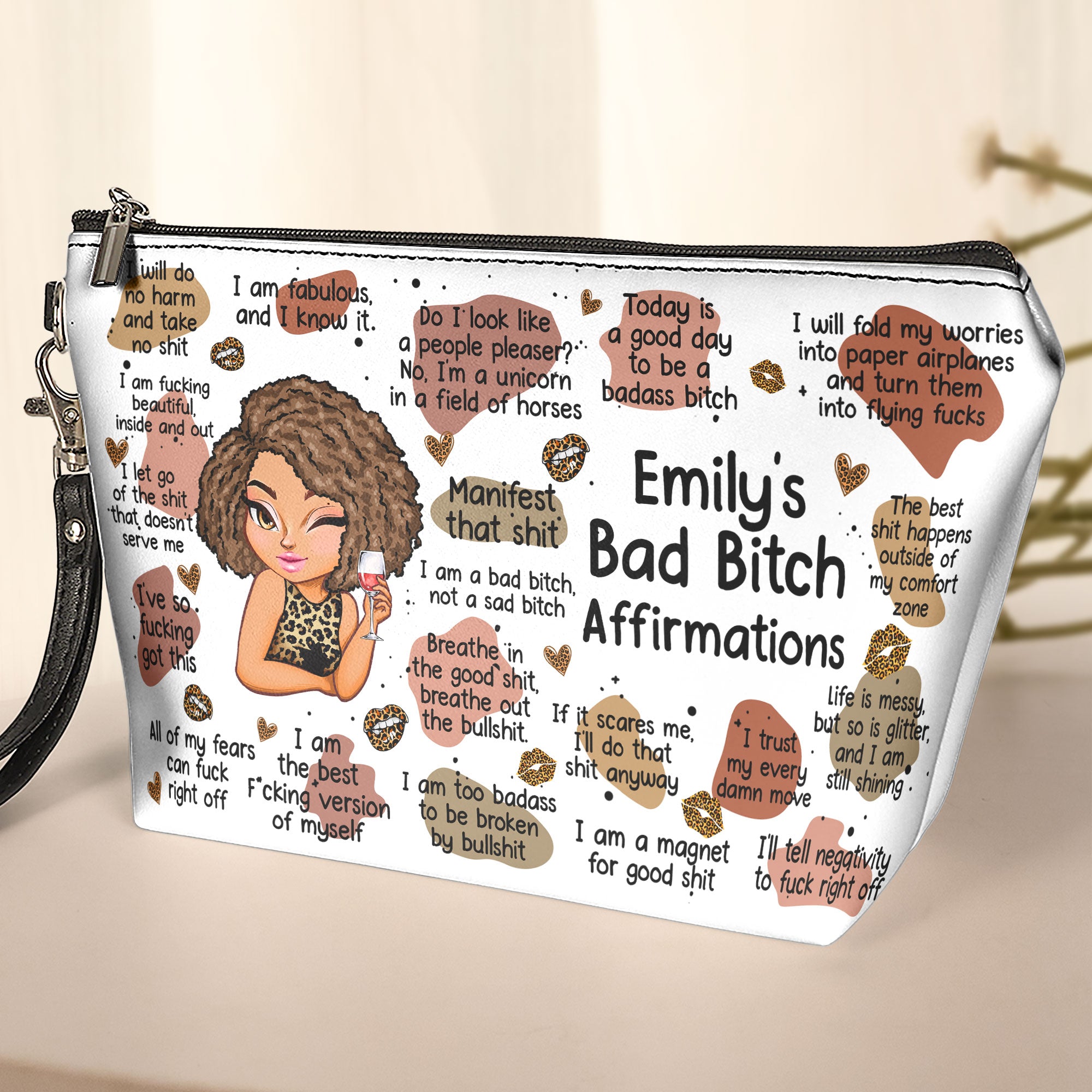 My Bad B*Tch Affirmations - Gifts For Daughter, Friend, For Me Gift - Personalized Cosmetic Bag