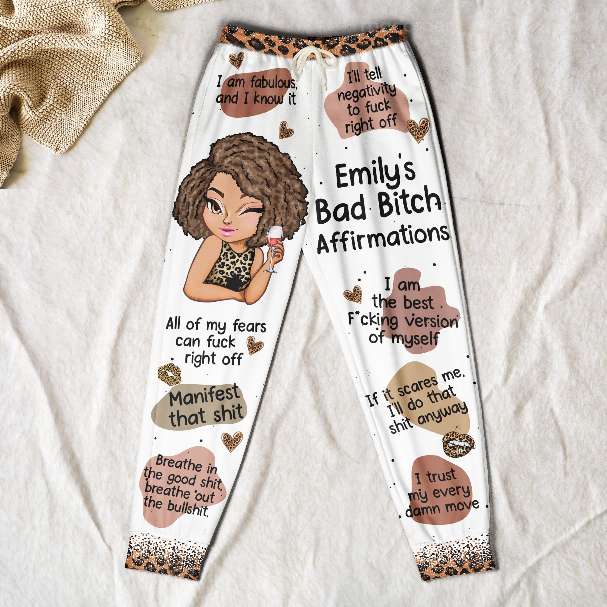 My Bad B*Tch Affirmations - Gifts For Daughter, Friend, For Me Gift - Personalized Sweatpants