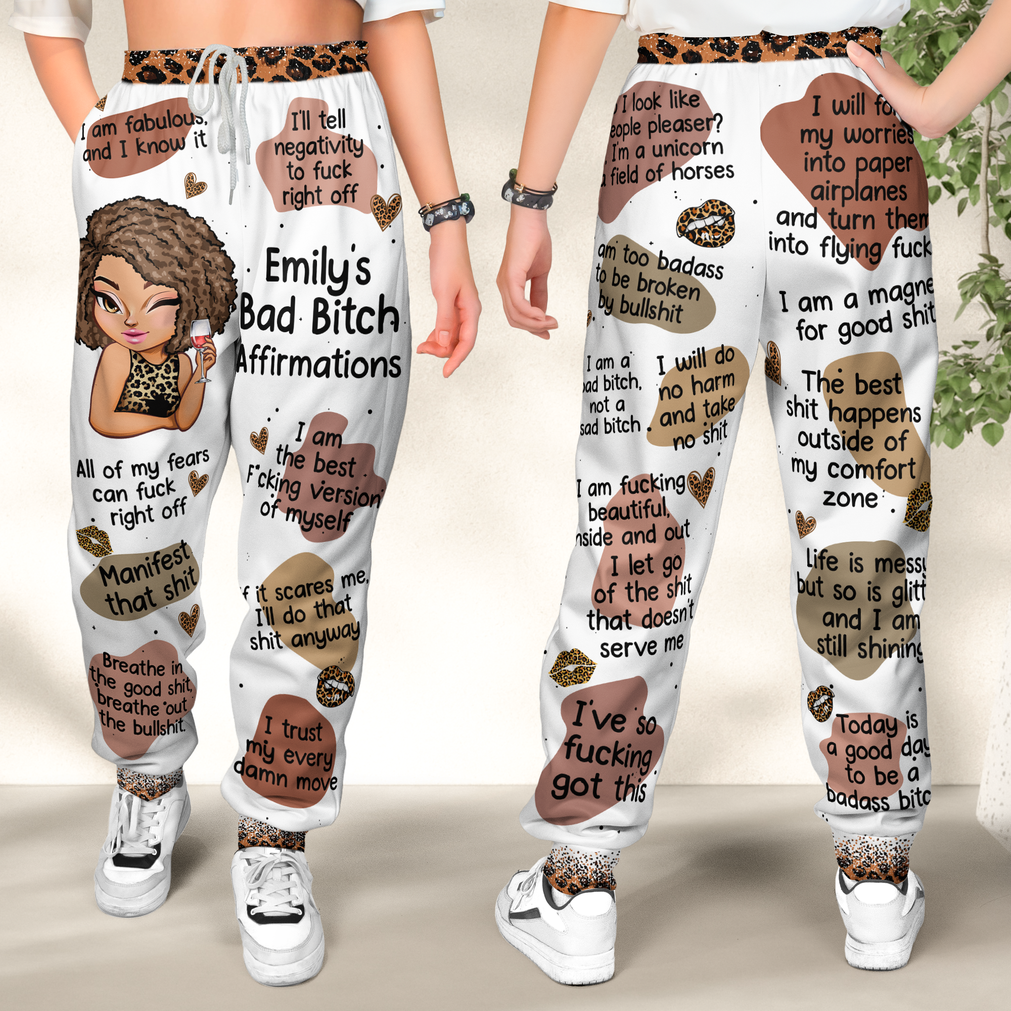 My Bad B*Tch Affirmations - Gifts For Daughter, Friend, For Me Gift - Personalized Sweatpants