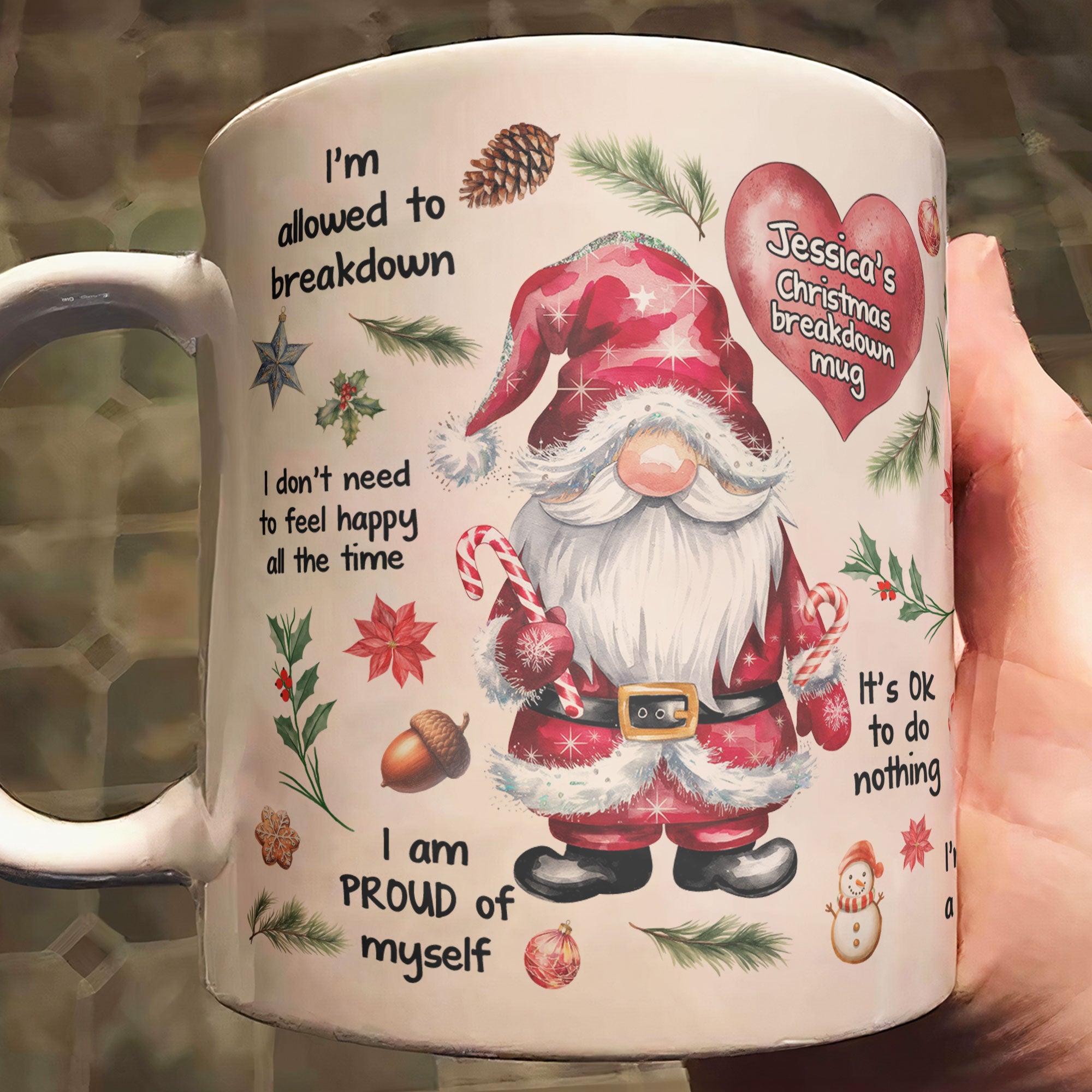 My Christmas Breakdown Mug Gnome Mug - Personalized Mug