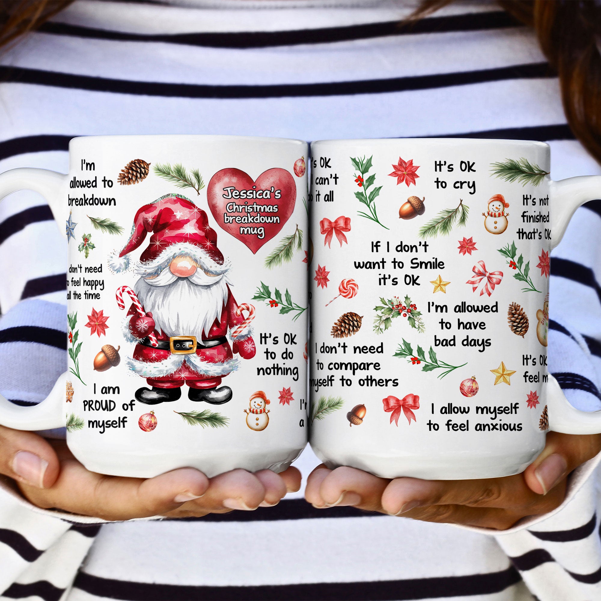 My Christmas Breakdown Mug Gnome Mug - Personalized Mug