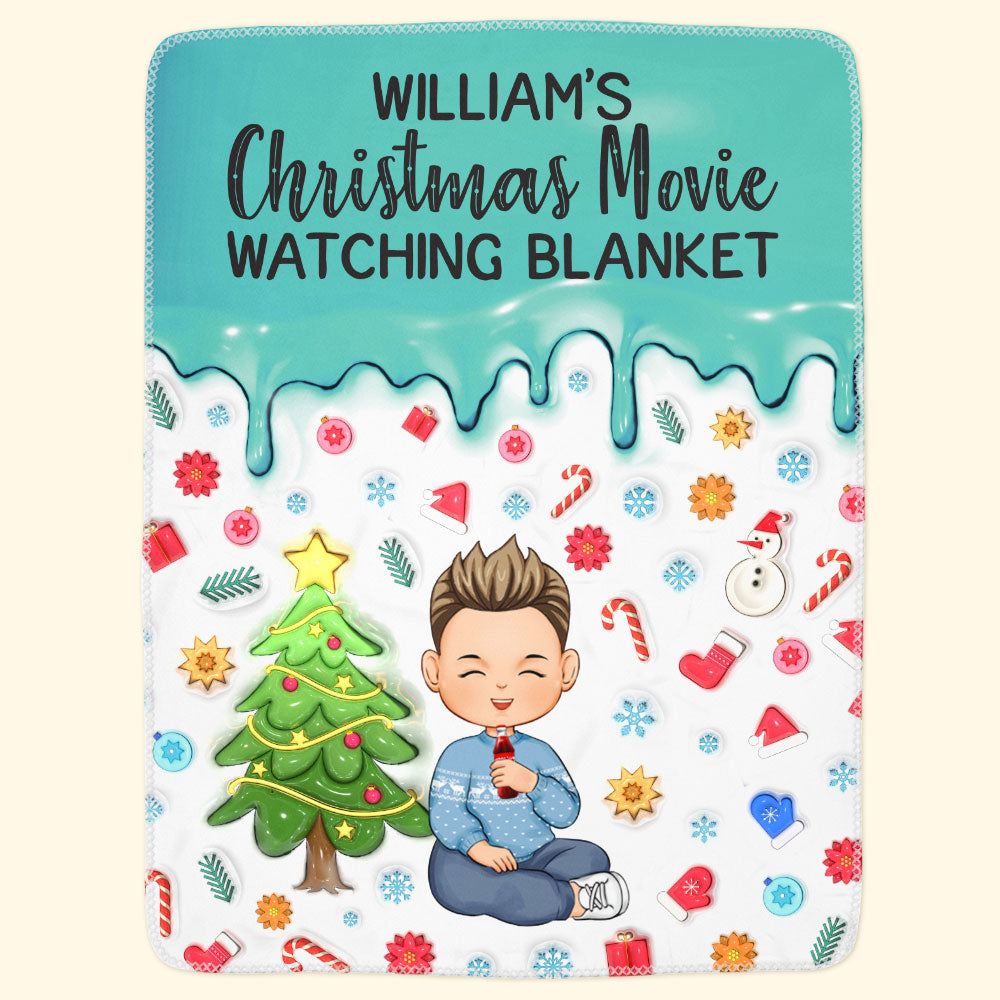 My Christmas Movie Watching Blanket - Gifts For Kids, Family, Friends - Personalized Blanket