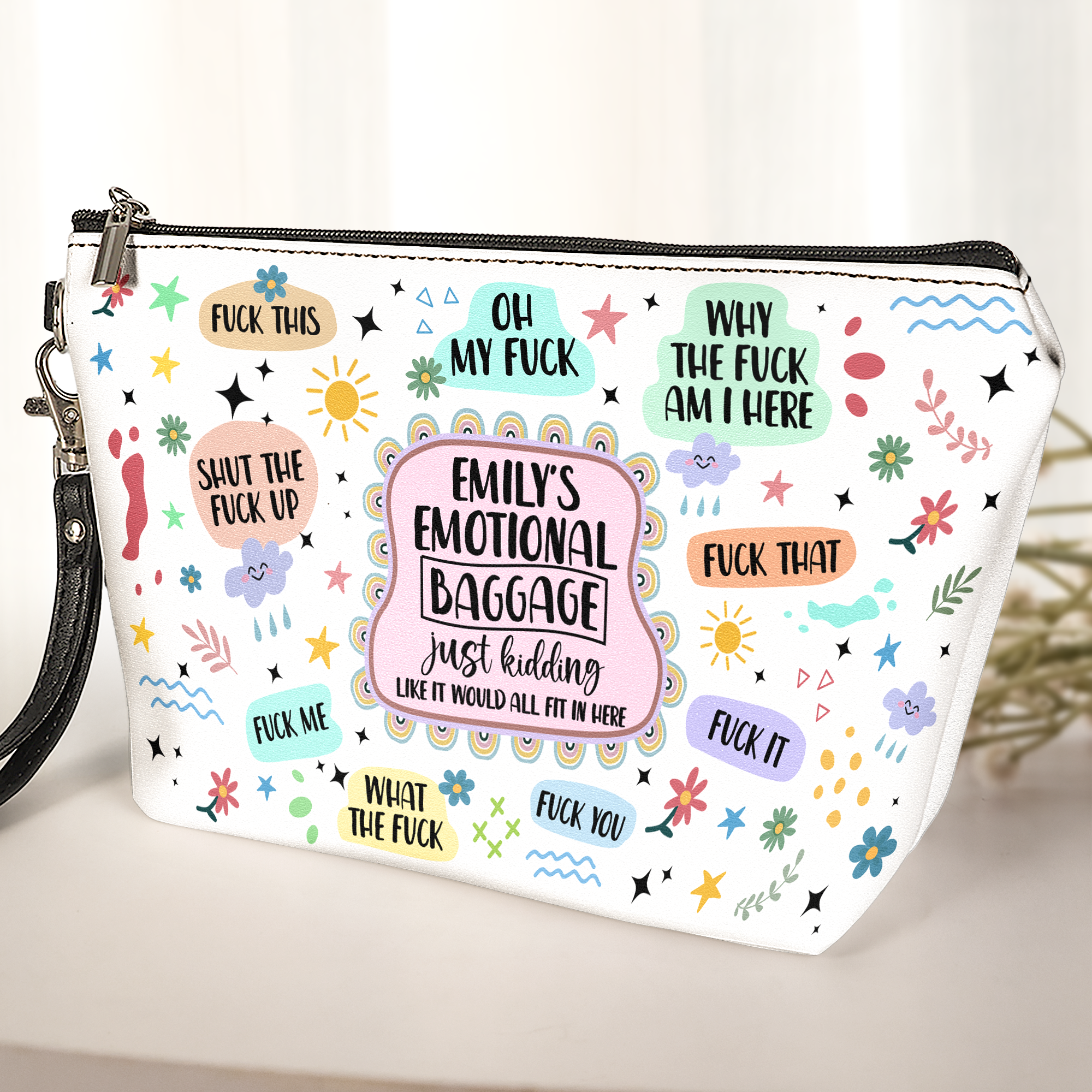 My Emotional Baggage - Self Gifts, For Daughter, Friend - Personalized Cosmetic Bag