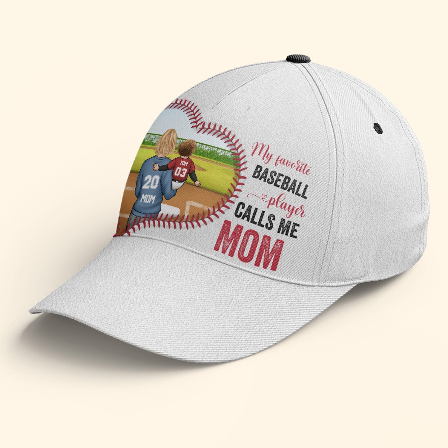 My Favorite Baseball Player Calls Me Mom - Personalized Classic Cap