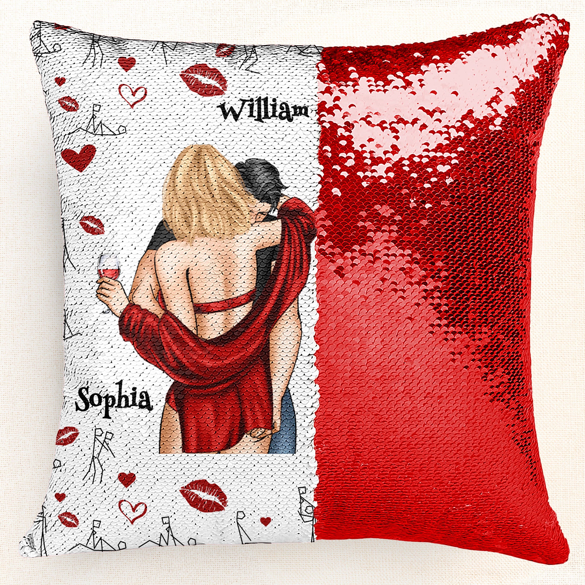 My Favorite Thing To Do Is You - Personalized Sequin Pillow