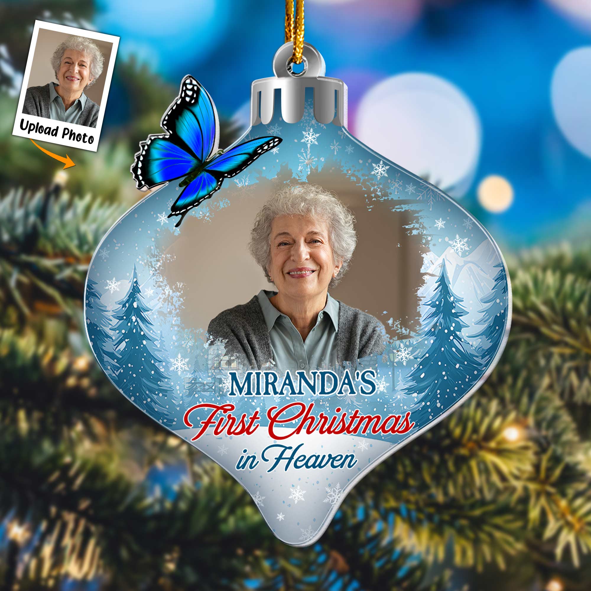 My First Christmas In Heaven - Personalized Acrylic Photo Ornament