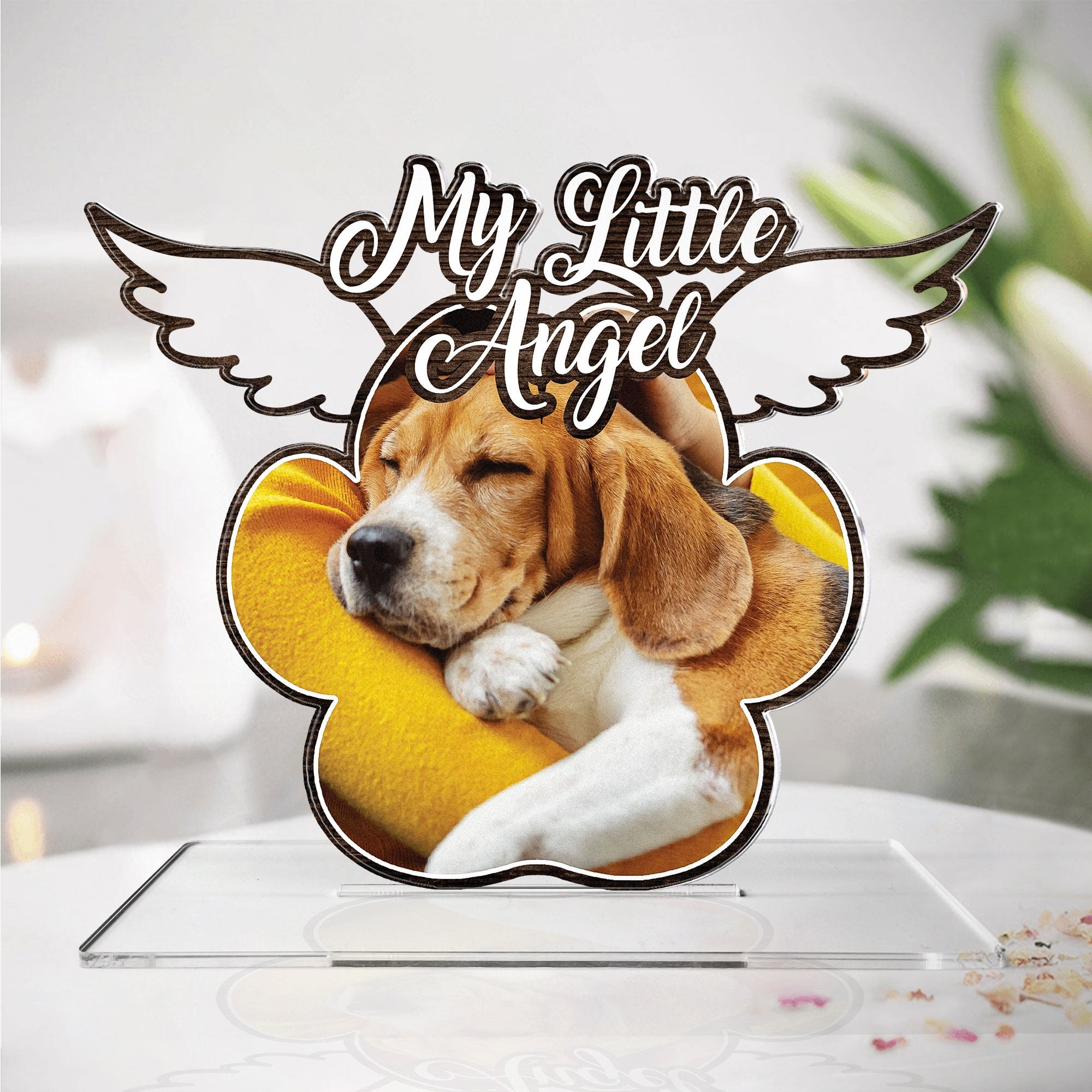 My Little Angel Is On Heaven - Personalized Acrylic Photo Plaque