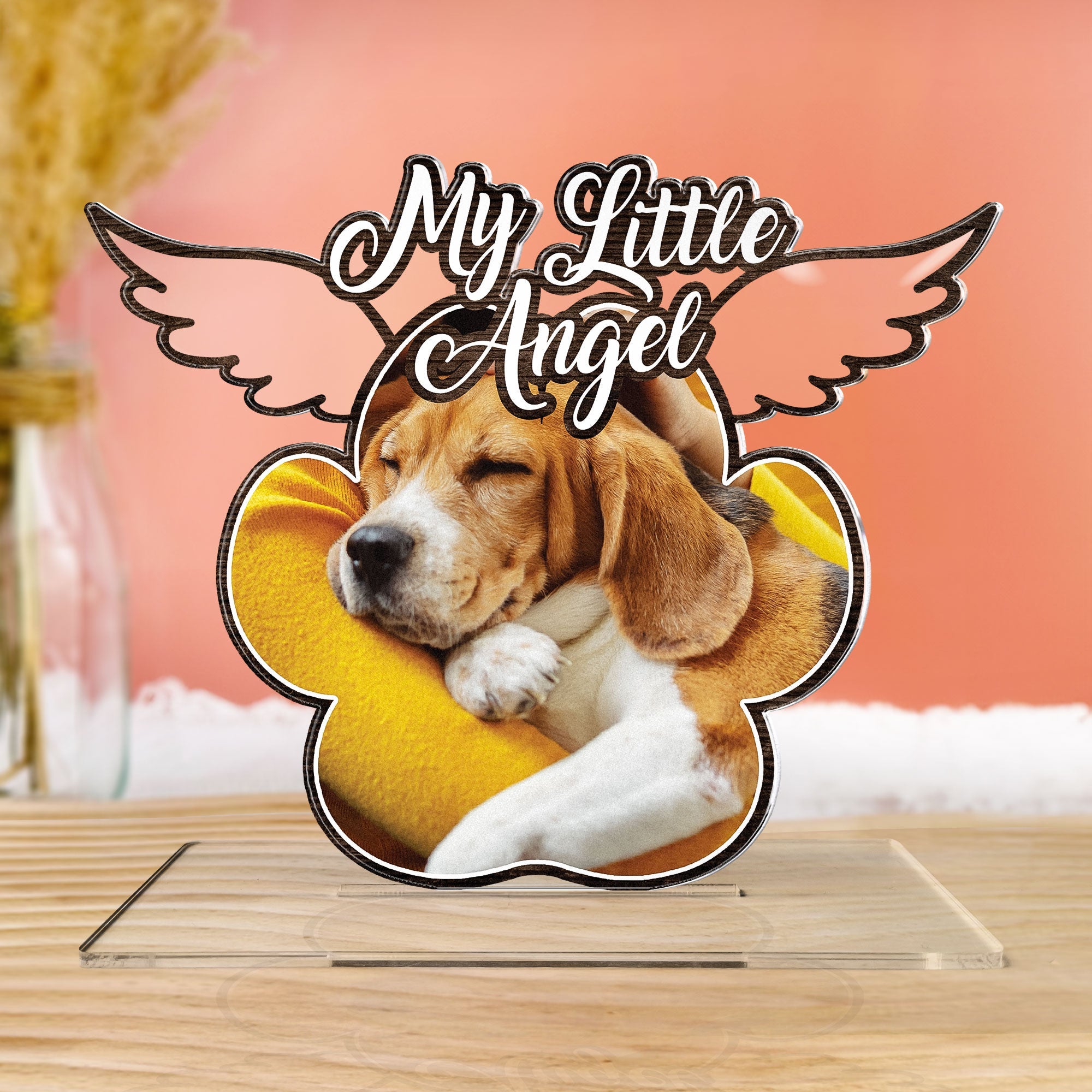 My Little Angel Is On Heaven - Personalized Acrylic Photo Plaque