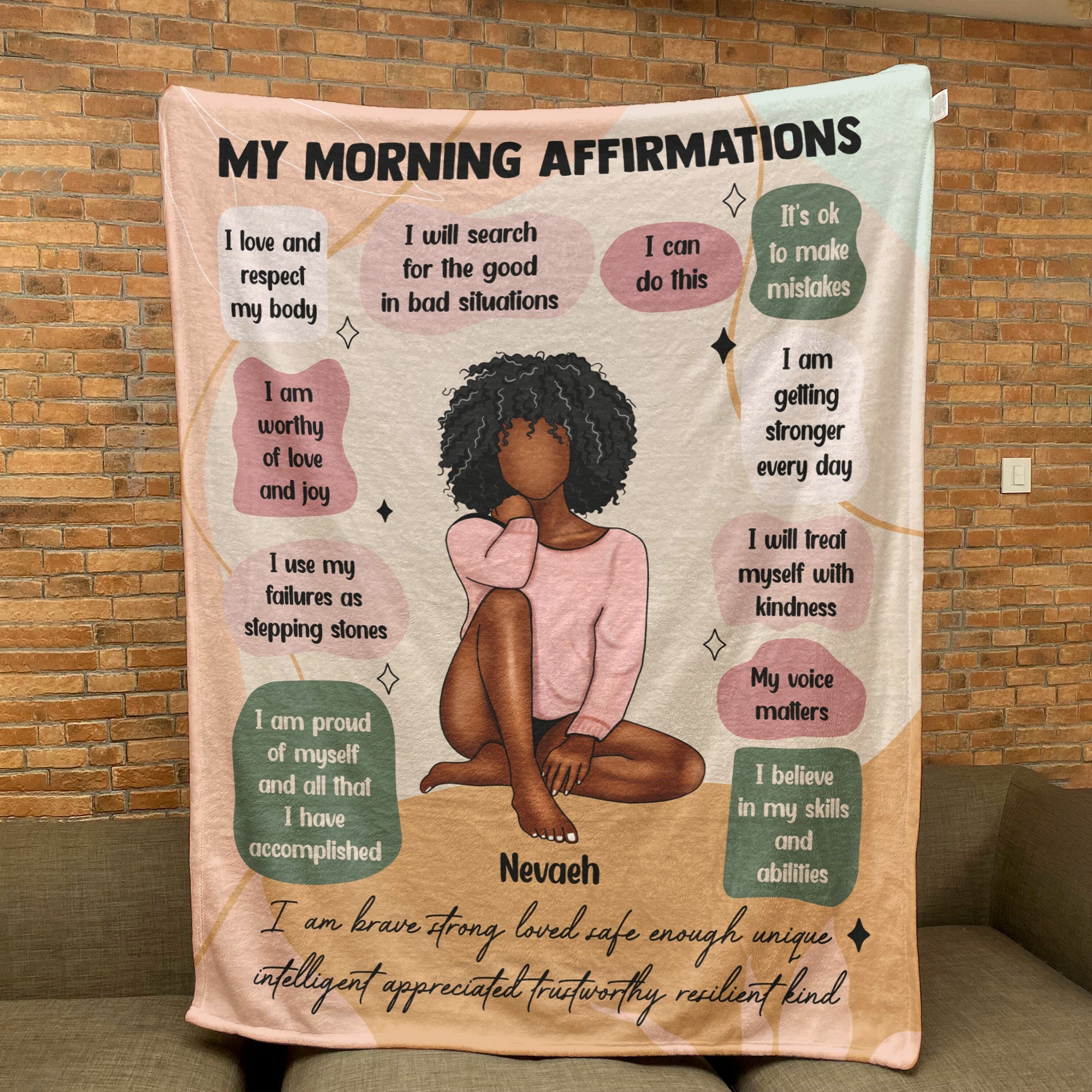 My Morning Affirmations - Personalized Blanket