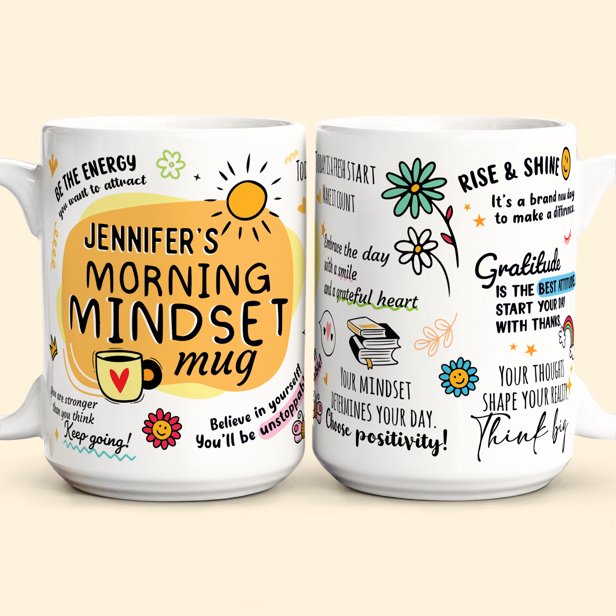 My Morning Mindset Mug Self Love Mug Self Gift - Personalized Mug