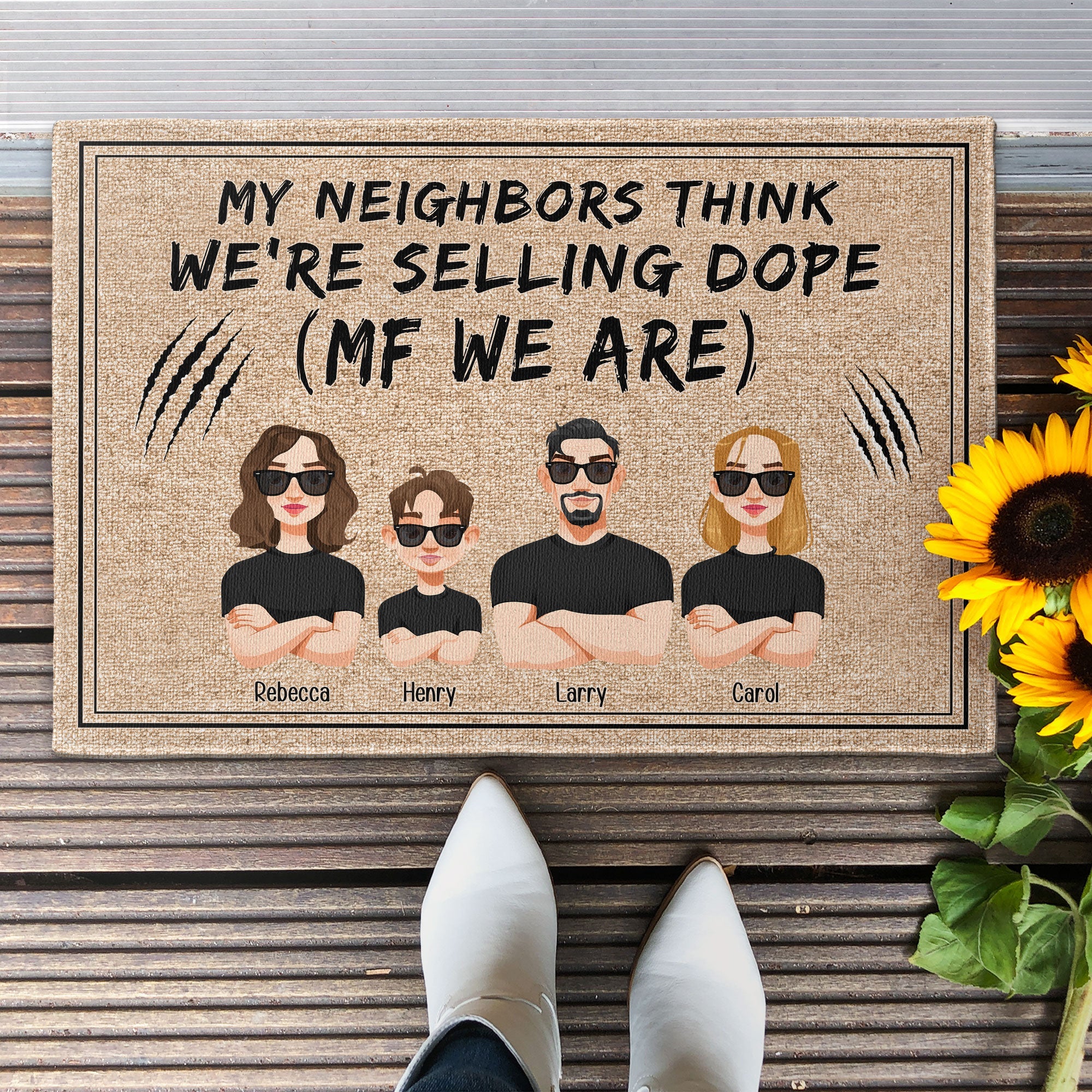 My Neighbors Think We're Selling Dope (Mf We Are) - Personalized Doormat