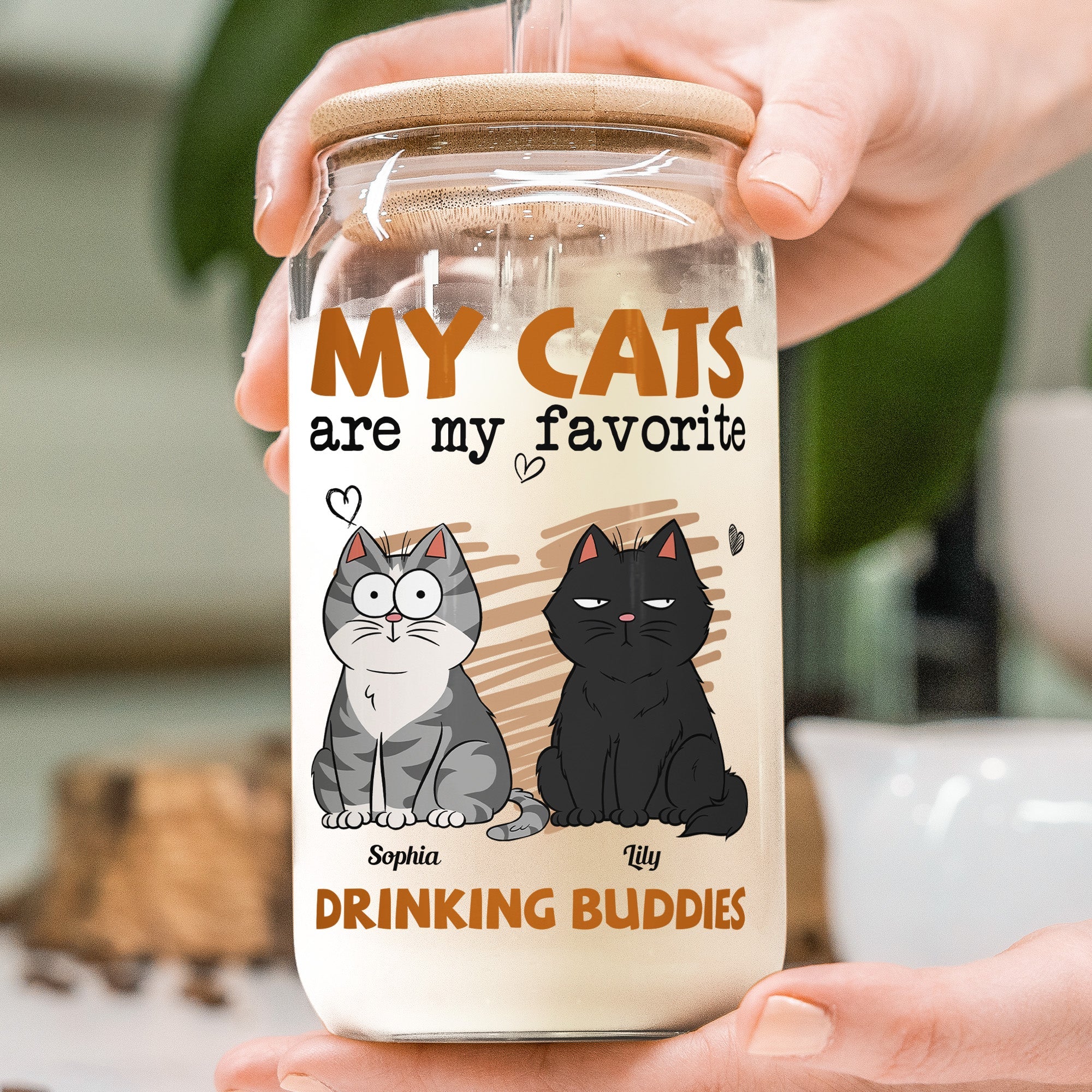 My Pets Are My Favorite Drinking Buddies - Personalized Clear Glass Cup