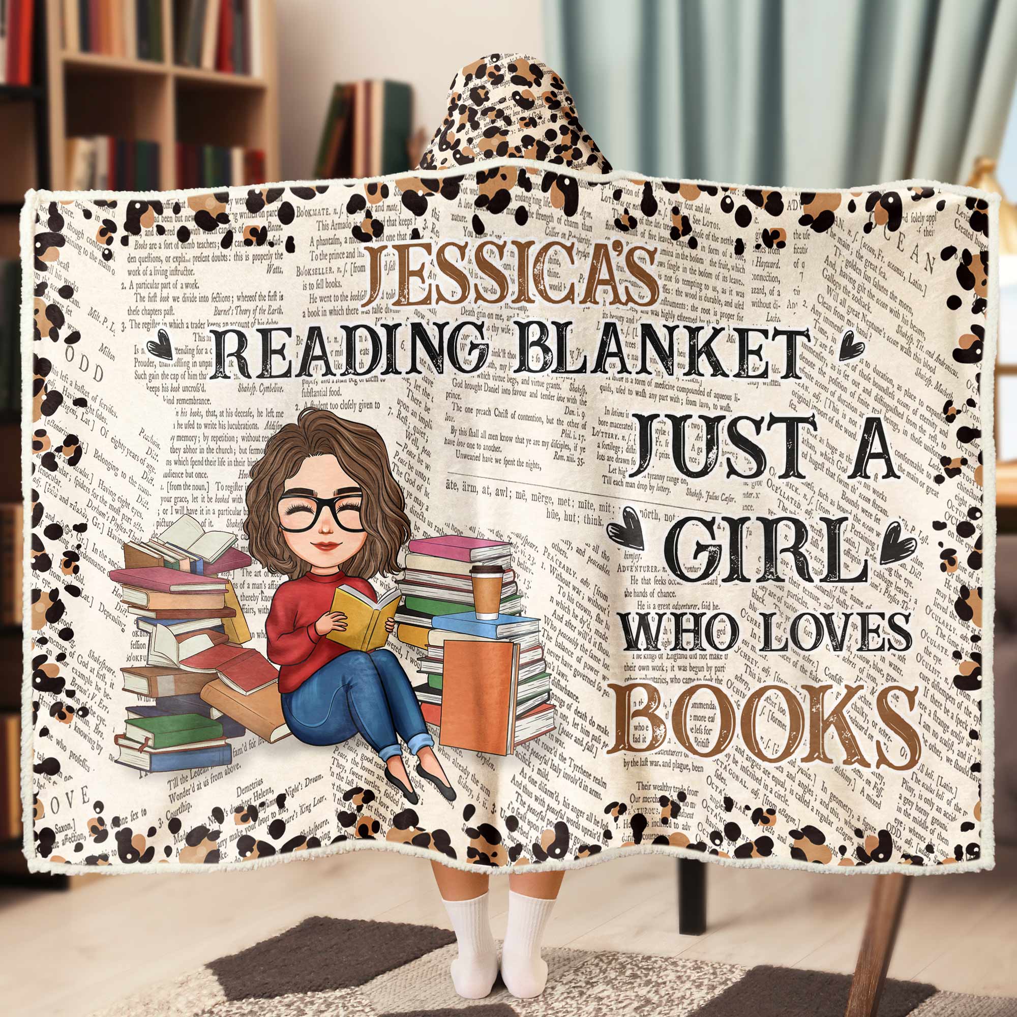 My Reading Blanket - Personalized Wearable Blanket Hoodie