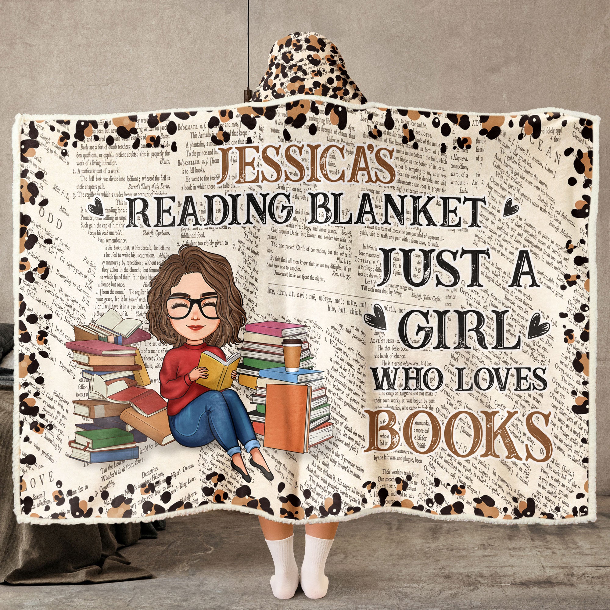 My Reading Blanket - Personalized Wearable Blanket Hoodie