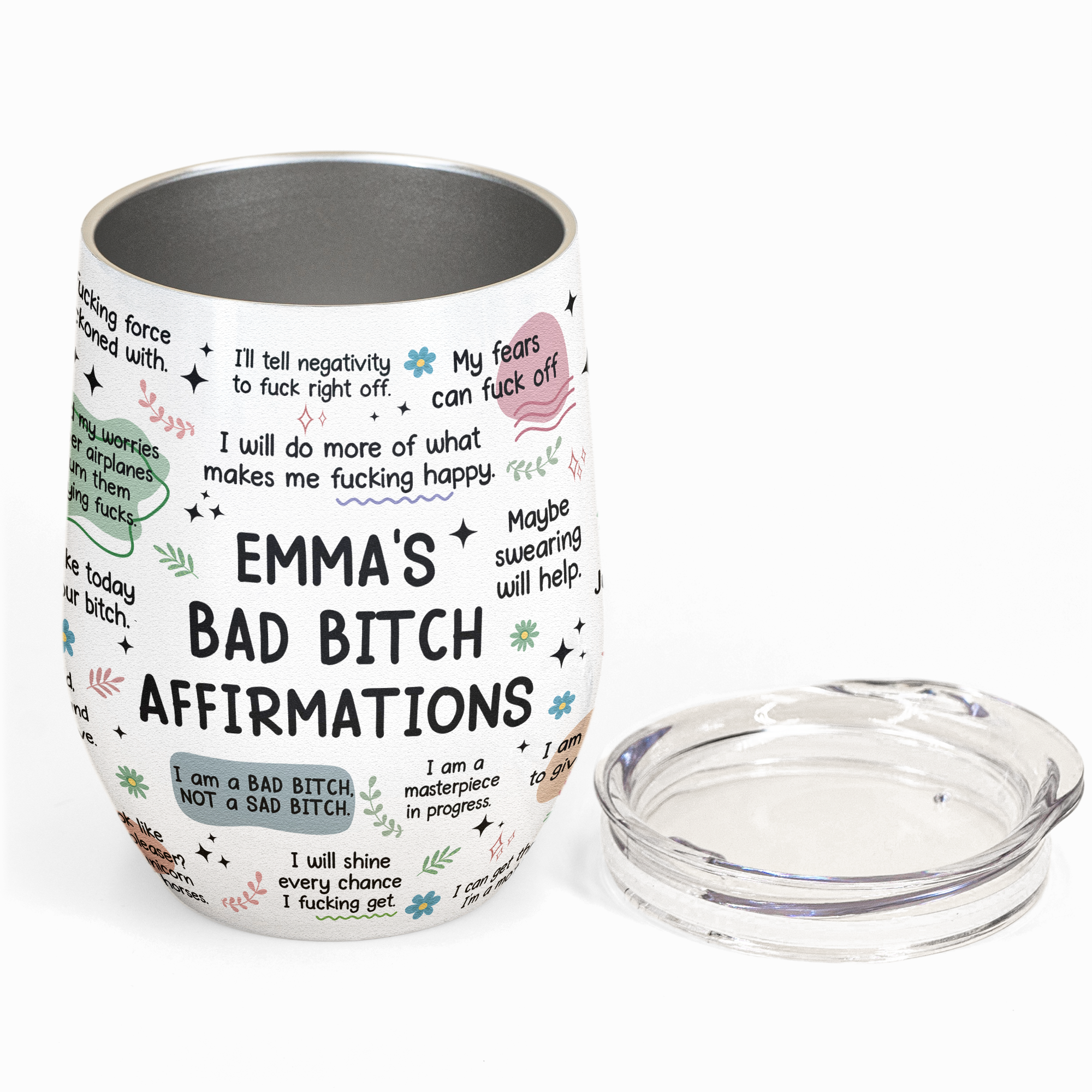 My Swear Affirmations - Gifts For Daughter, Friend, For Me Gift - Personalized Wine Tumbler