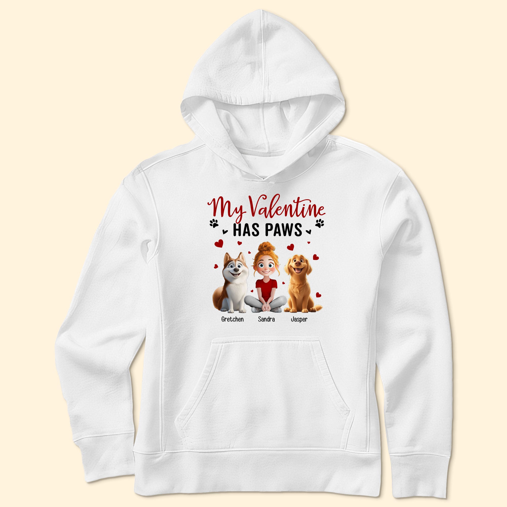 My Valentine Has Paws Gift For Dog Lovers - Personalized Shirt